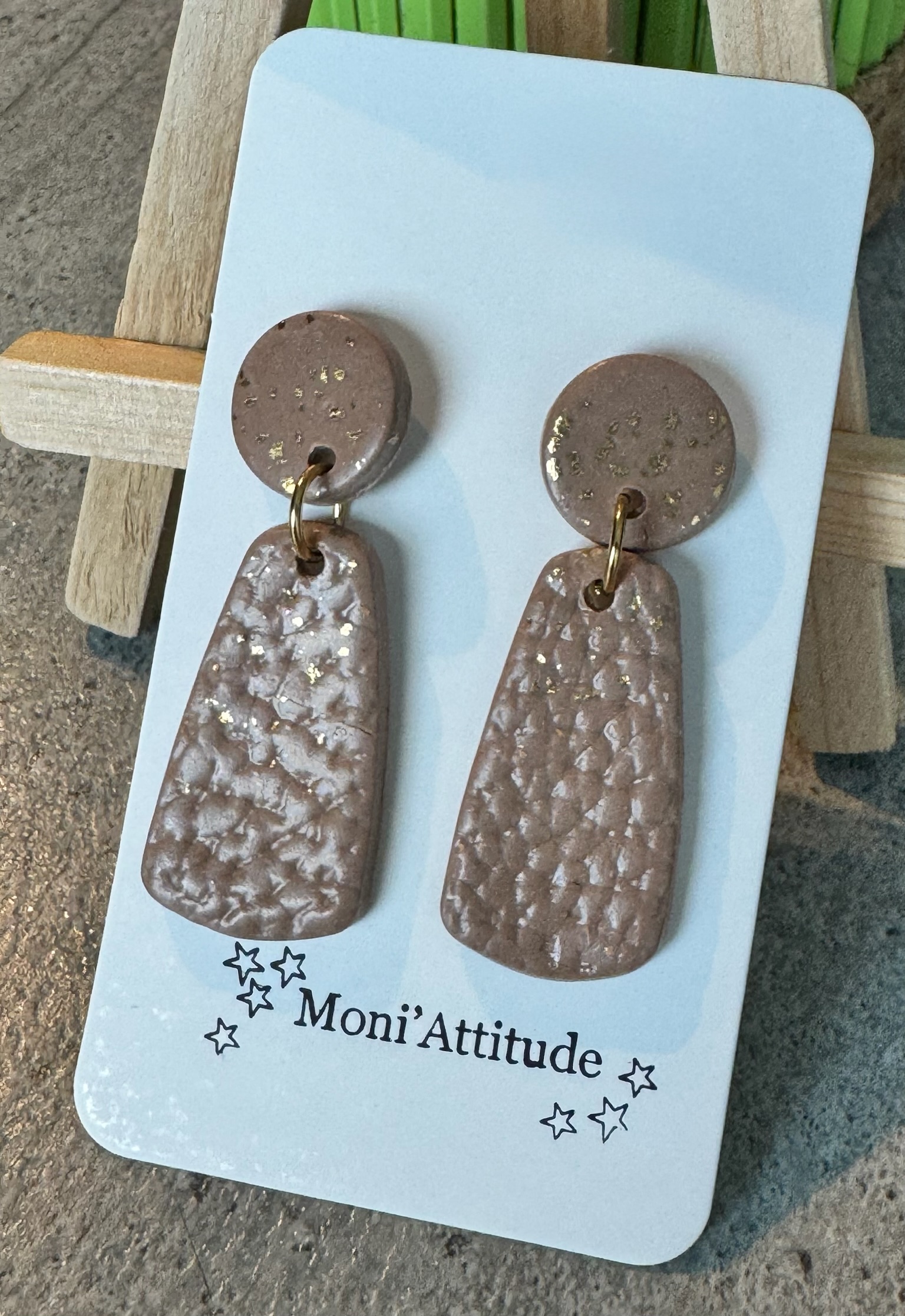 Boucles d'oreilles en argile polymère