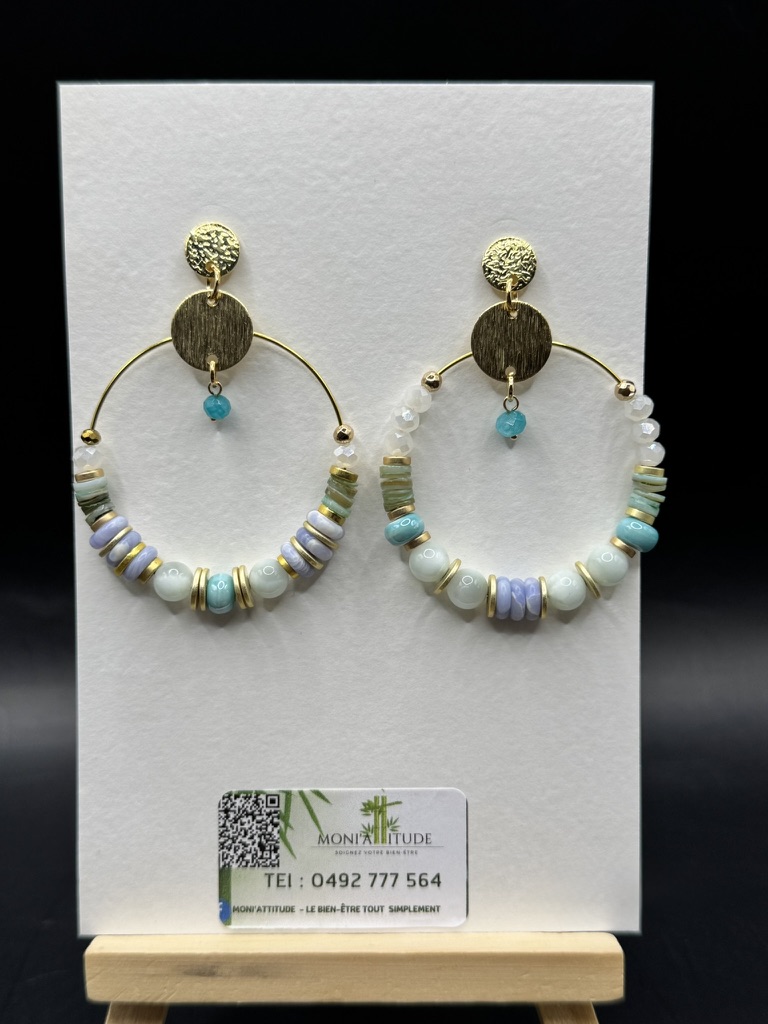 Boucles d'oreilles créoles artisanales