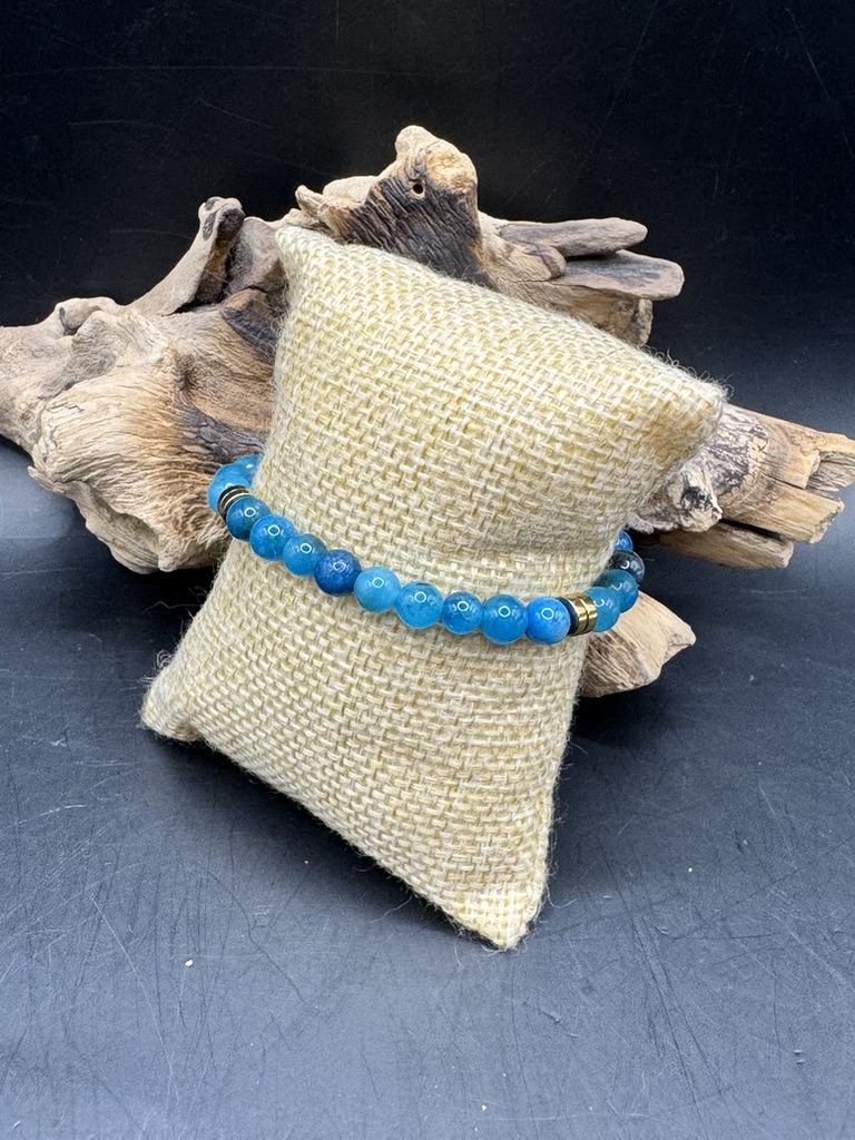 Bracelet en perles bleues