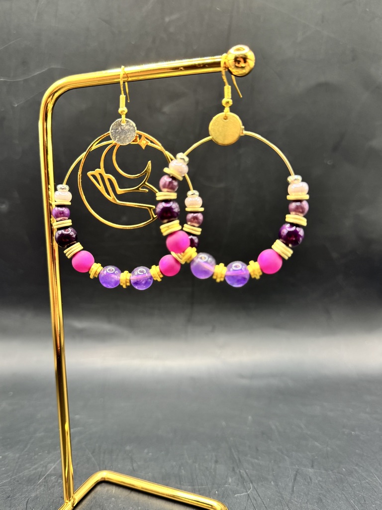 Boucles d'oreilles créoles artisanales