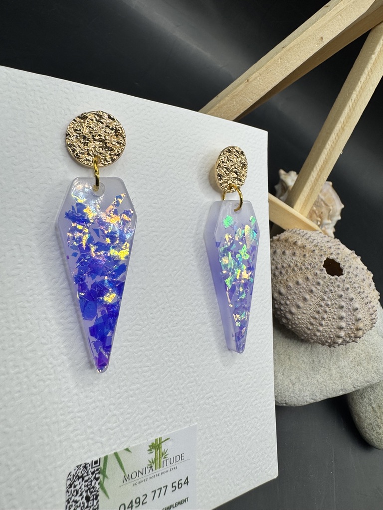 Boucles d’oreilles en résine