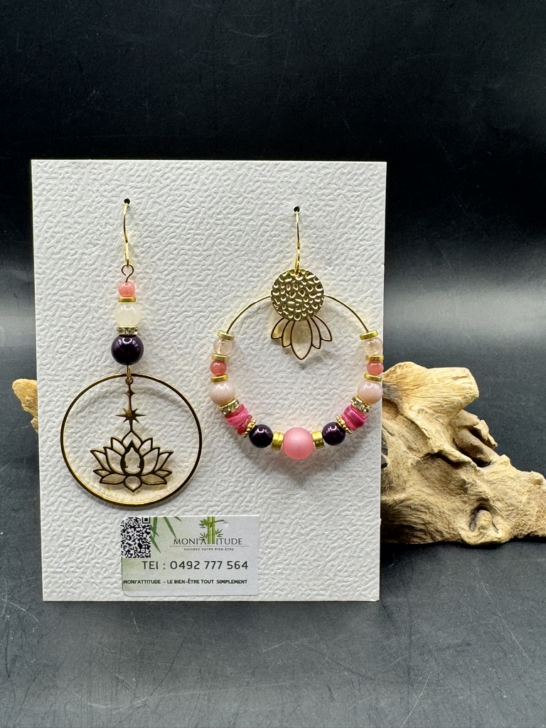 Boucles d'oreilles lotus