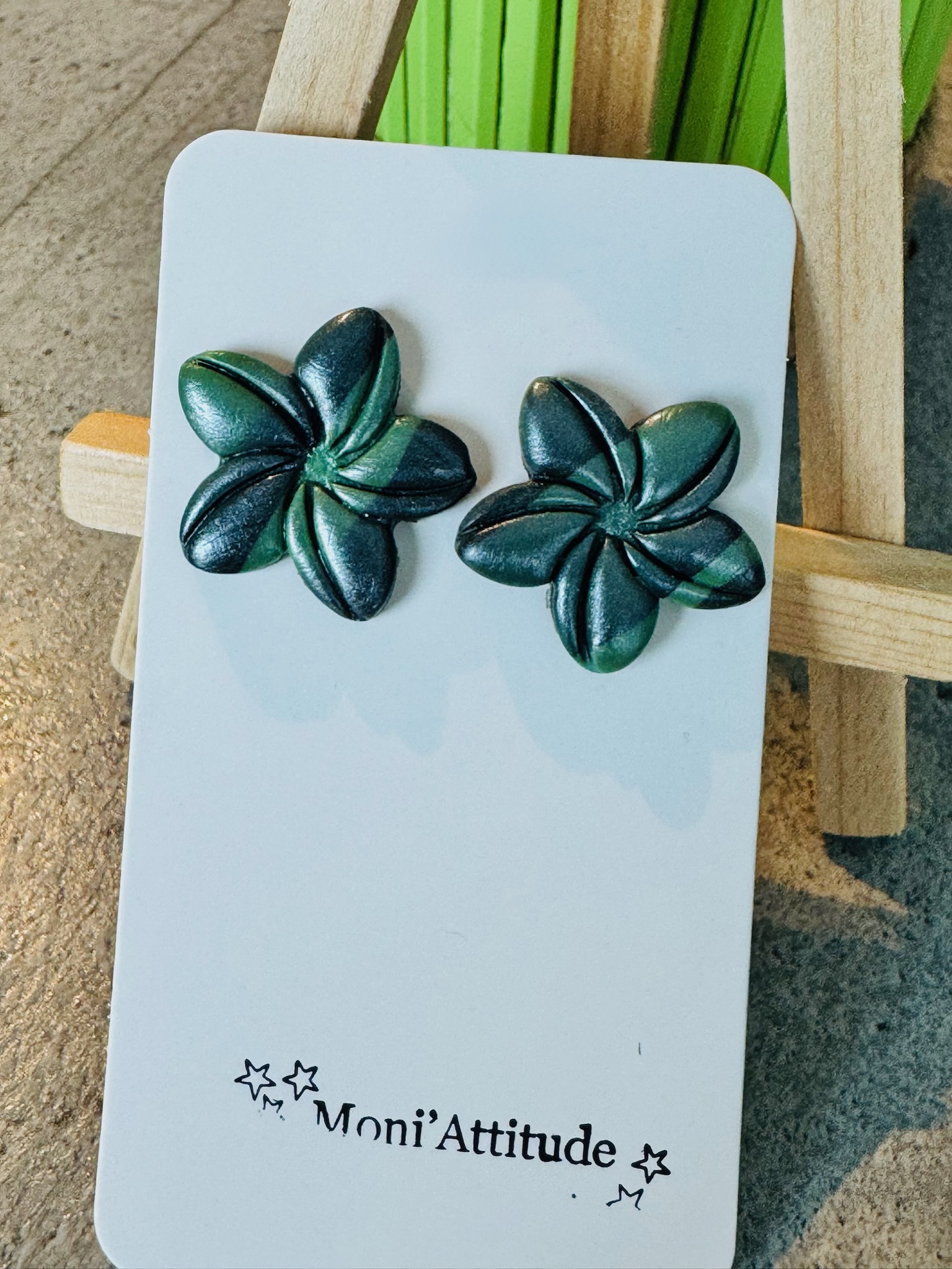 Boucles d'oreilles fleur duo 