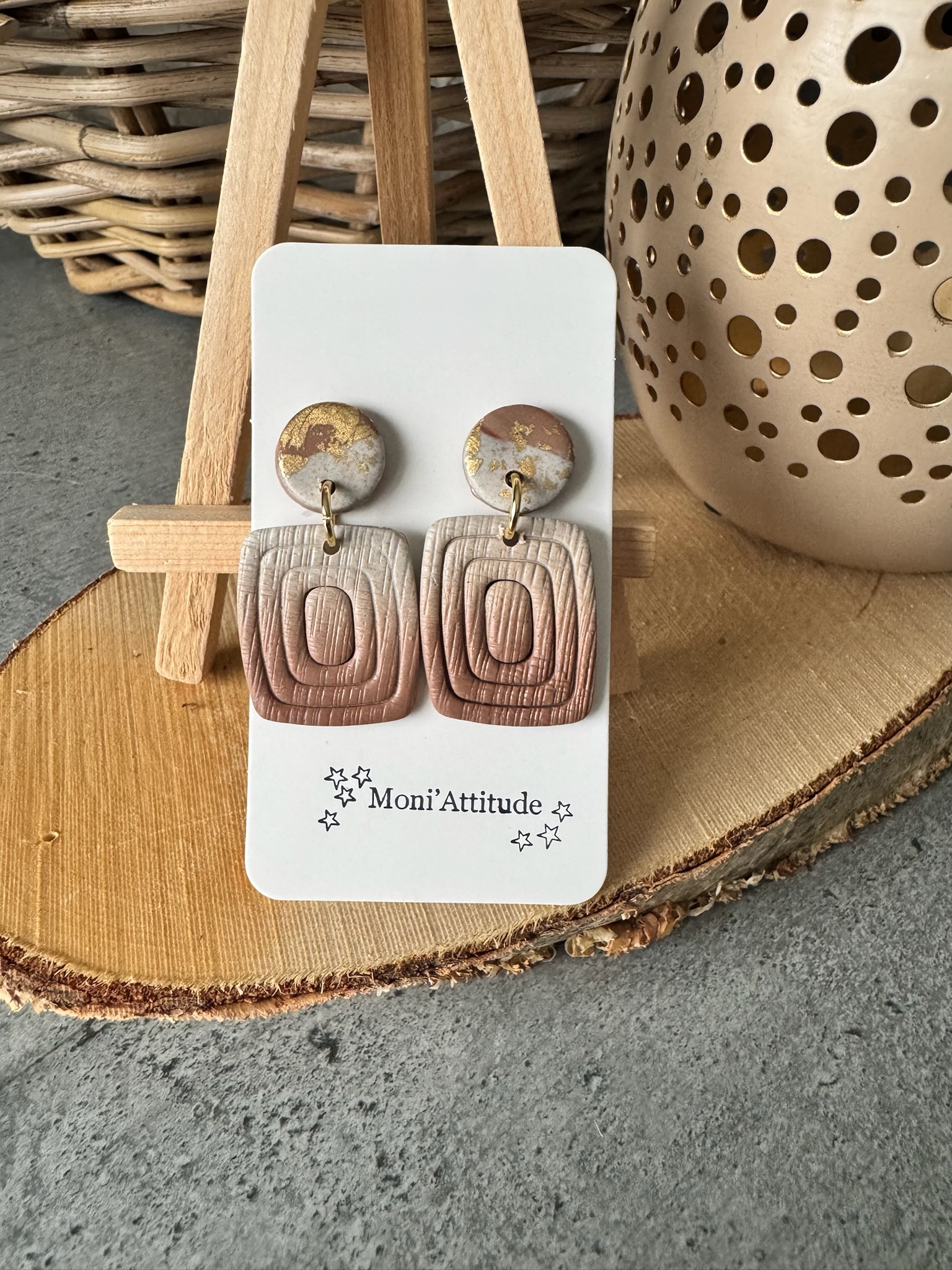 Boucles d’oreilles en argile polymère