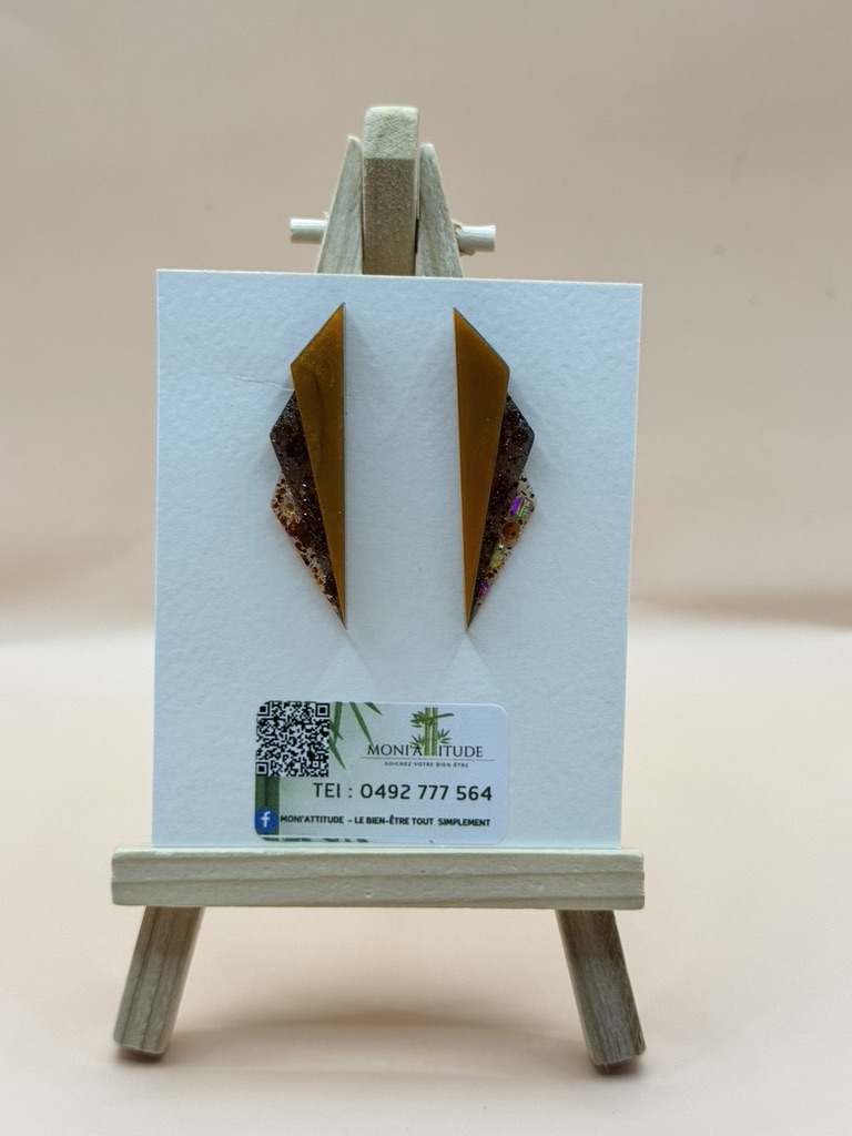 Boucles d'oreilles en résine