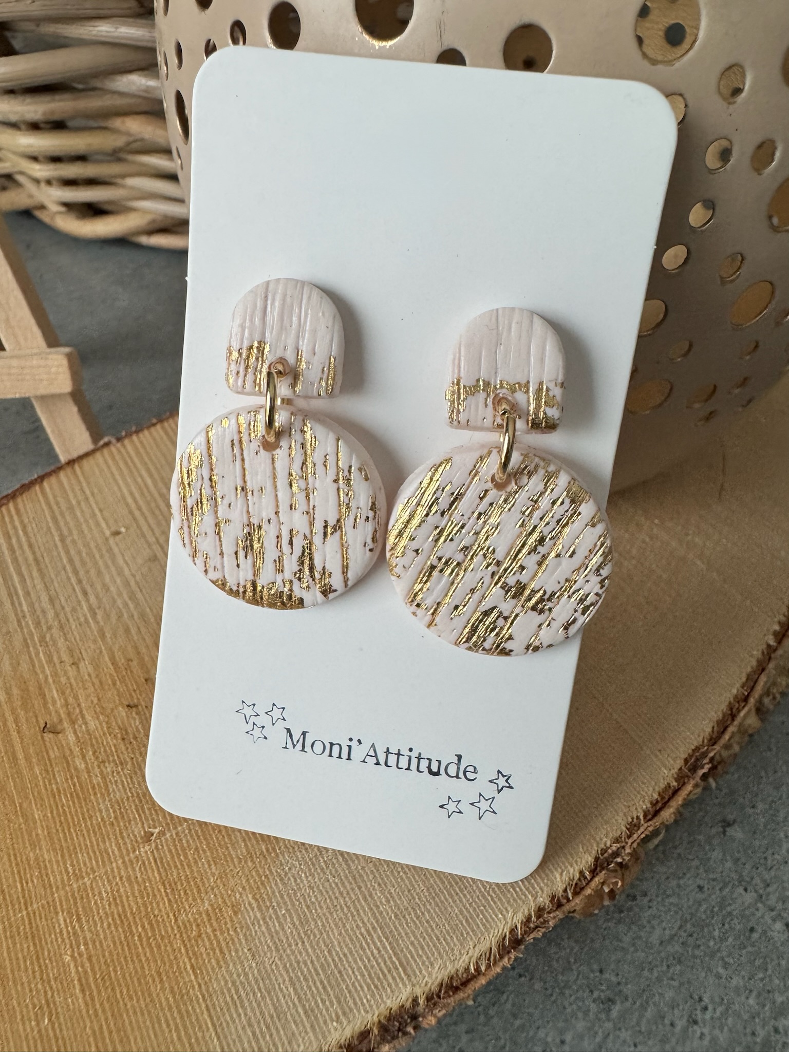 Boucles d'oreilles en argile polymère