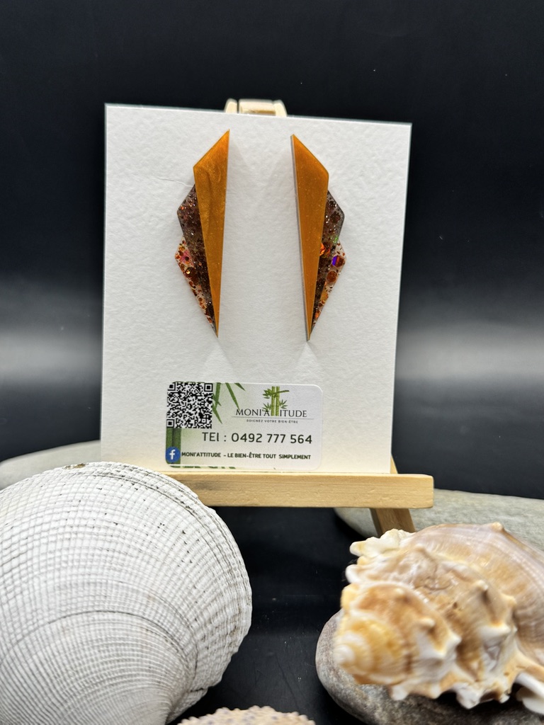 Boucles d'oreilles artisanales en résine