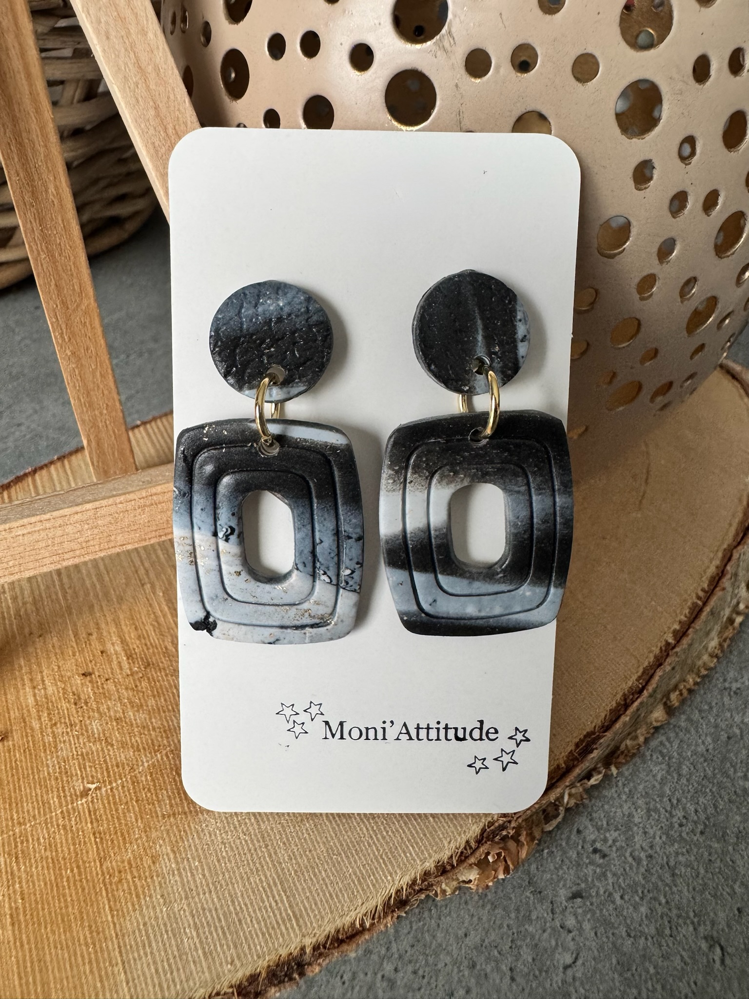 Boucles d'oreilles géométriques Moni'Attitude