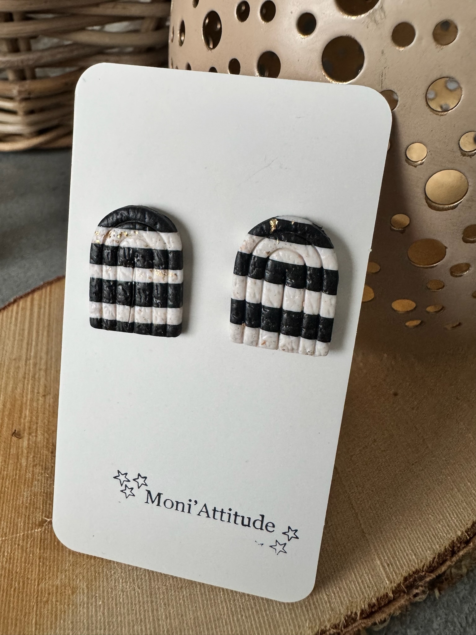 Boucles d’oreilles rayées
