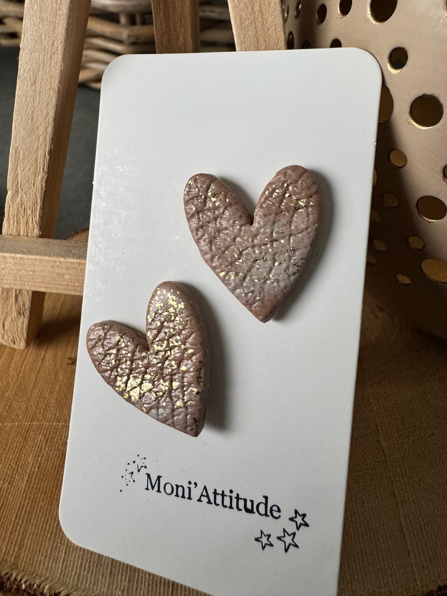 Boucles d'oreilles cœur scintillant