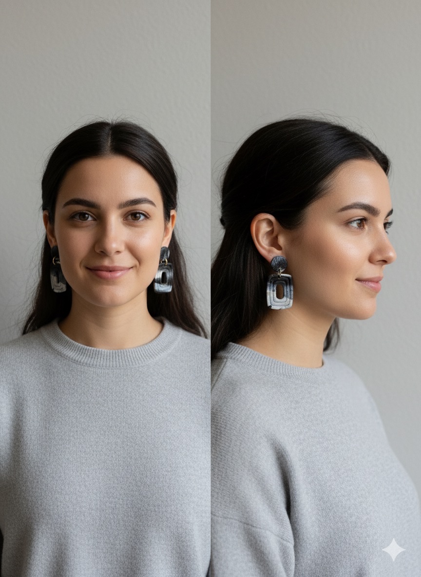 Boucles d'oreilles géométriques Moni'Attitude