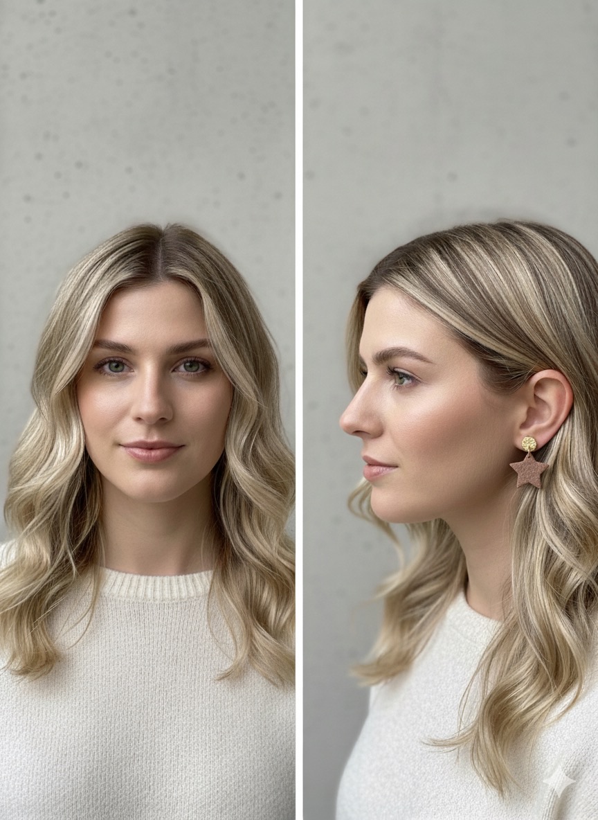 Boucles d'oreilles étoile en cuir