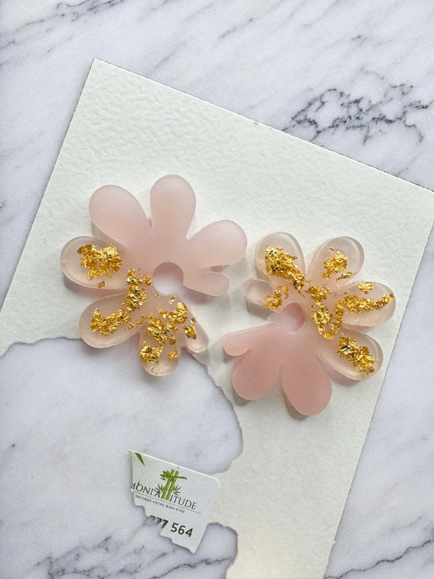 Boucles d'oreilles fleuries
