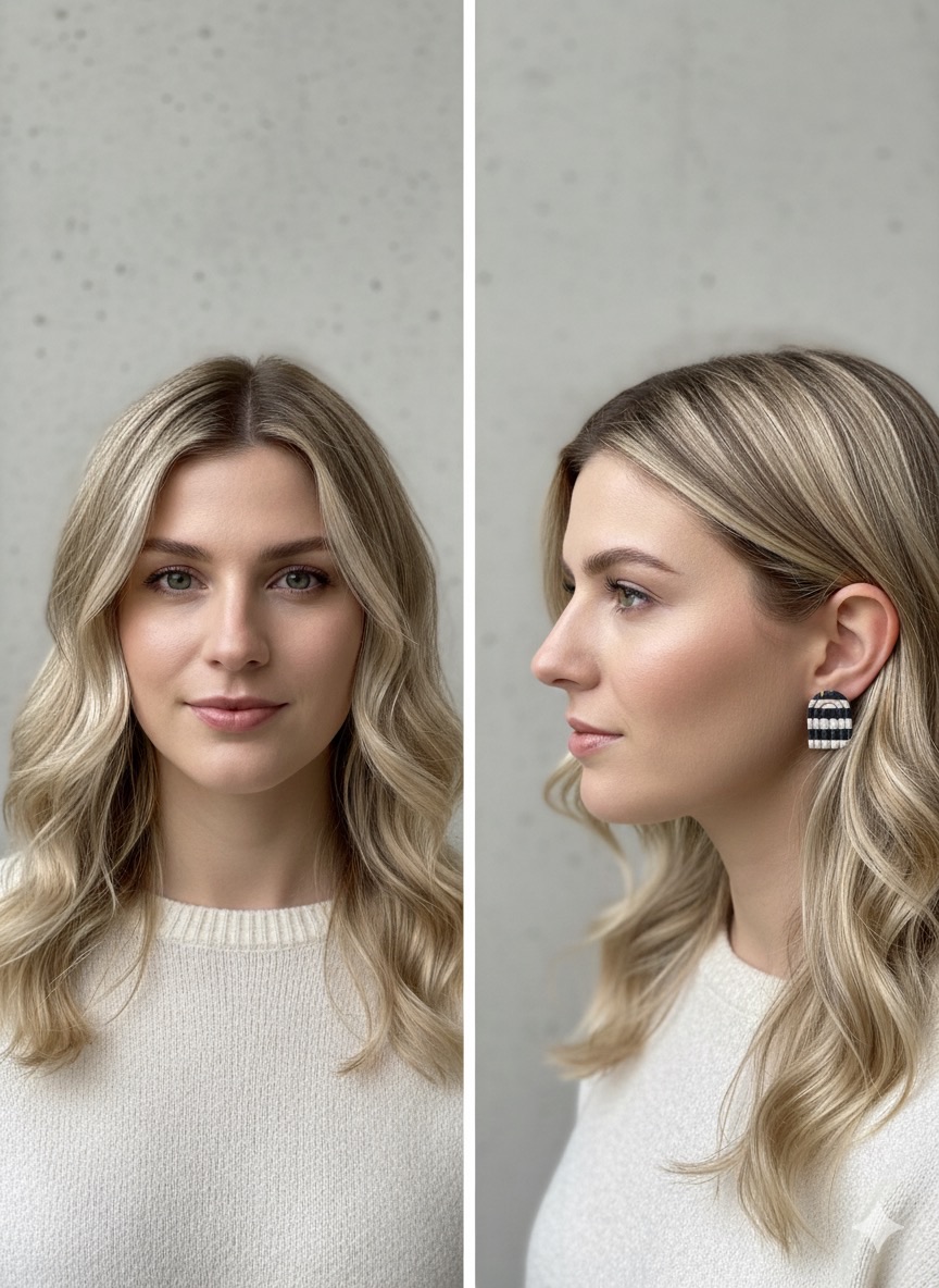 Boucles d’oreilles rayées