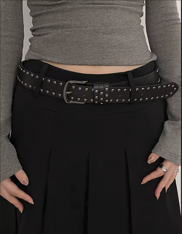 Black studded belt