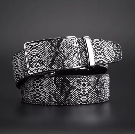 StadiumSport-Luxury Python Pattern Leather Belt
