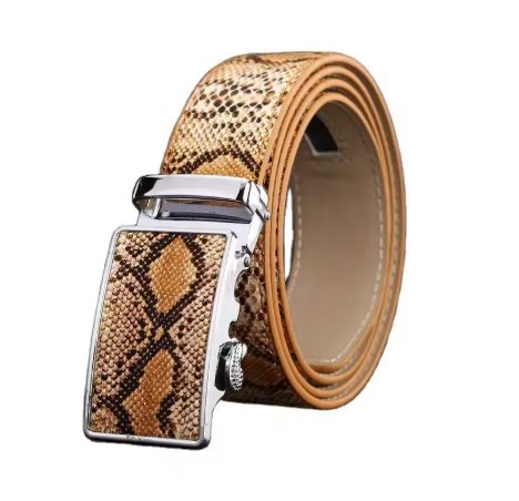 StadiumSport-Men's Faux Snake Skin Leather Belt