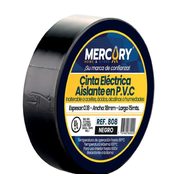 Cinta eléctrica aislante en PVC