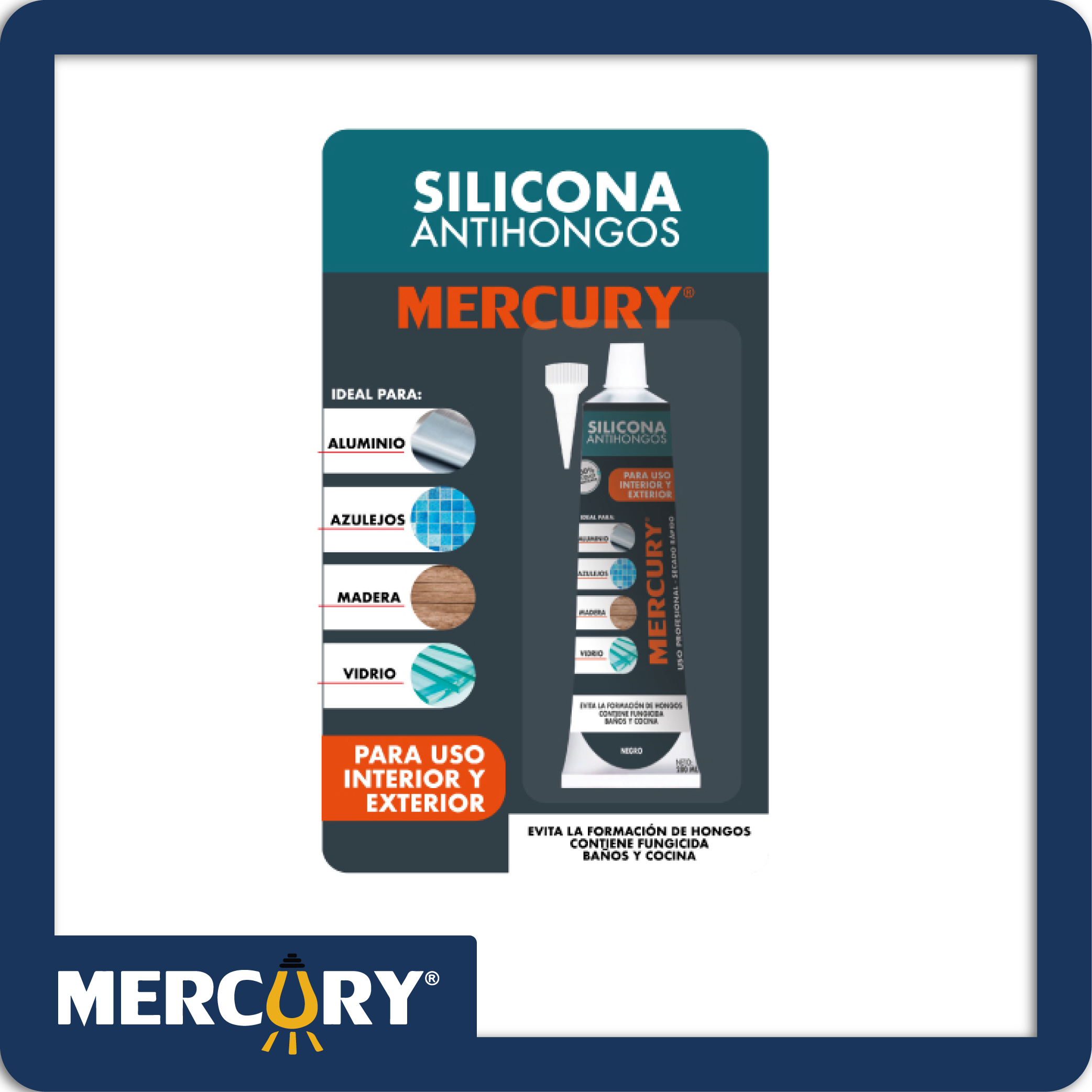 Silicona antihongos Mercury 50gr