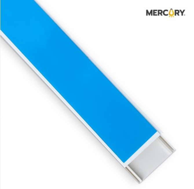 Canaleta Azul 1" 2 metros con adhesivo azul Mercury