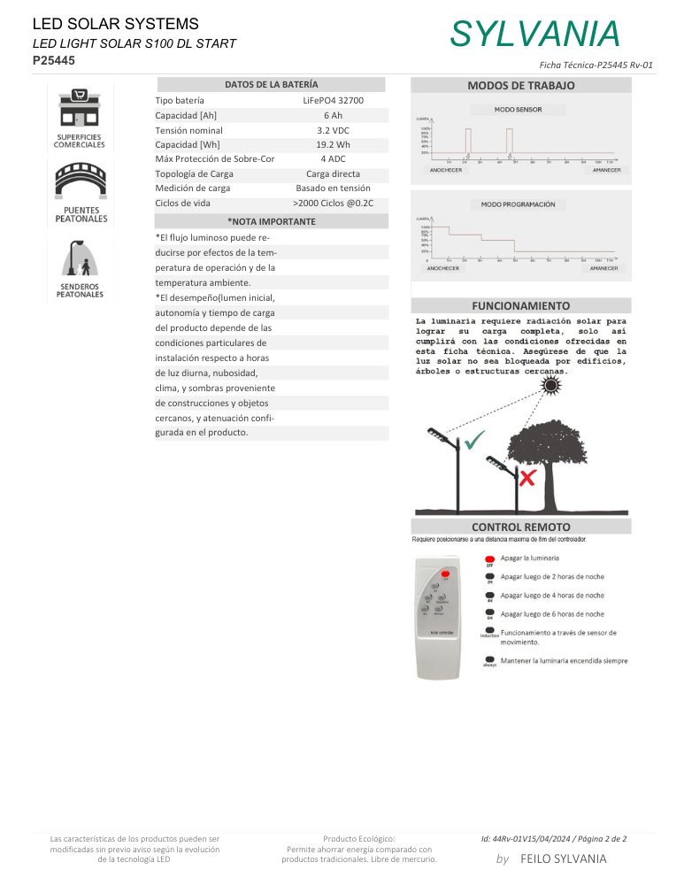 Luminaria Led Light Solar S100 Dl Start