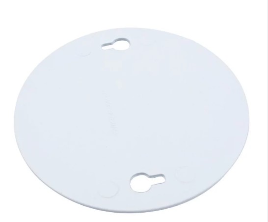 Tapa ciega redonda plastica blanca