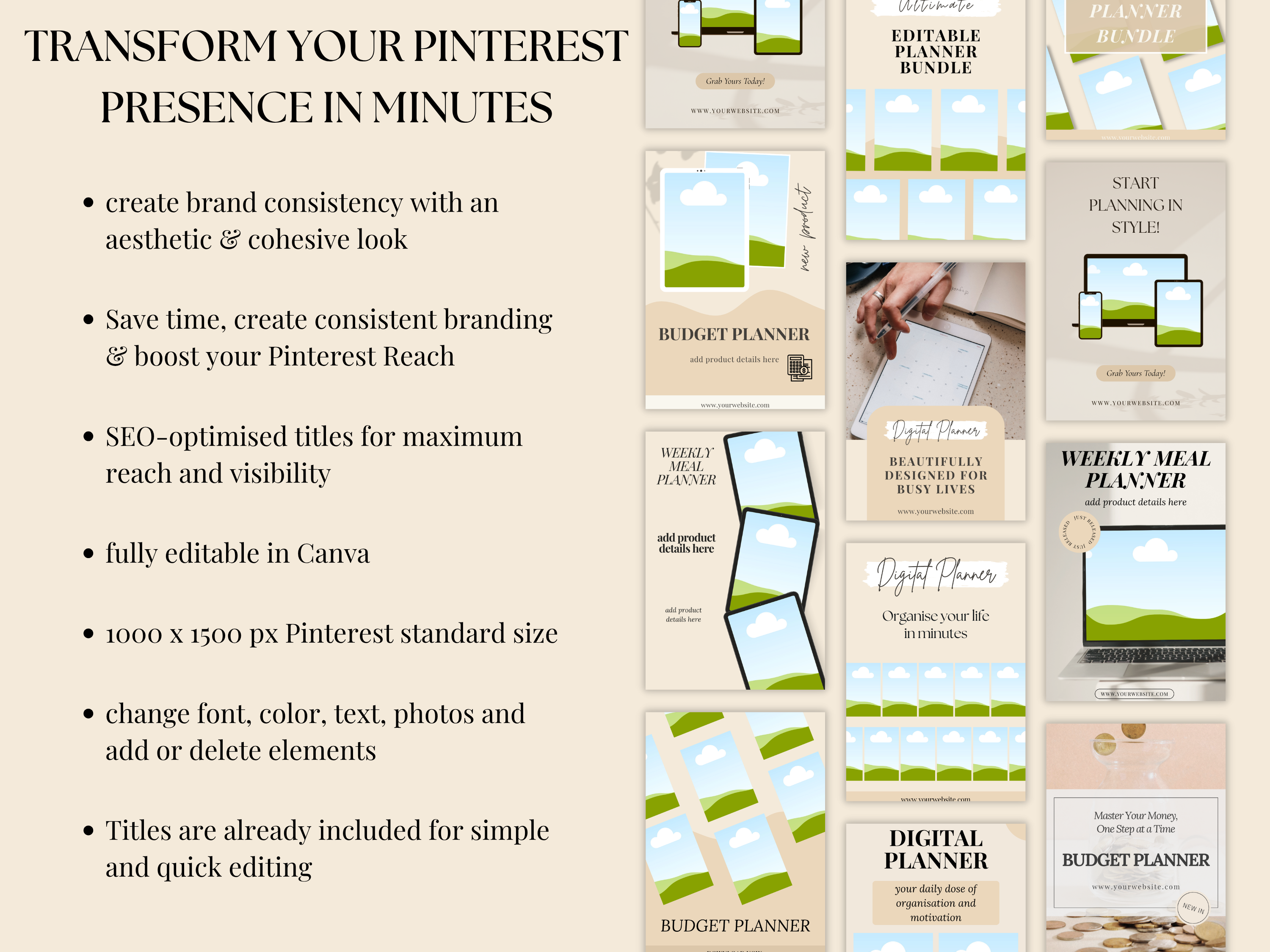 30 Editable Canva Templates for Etsy Sellers & Small Businesses