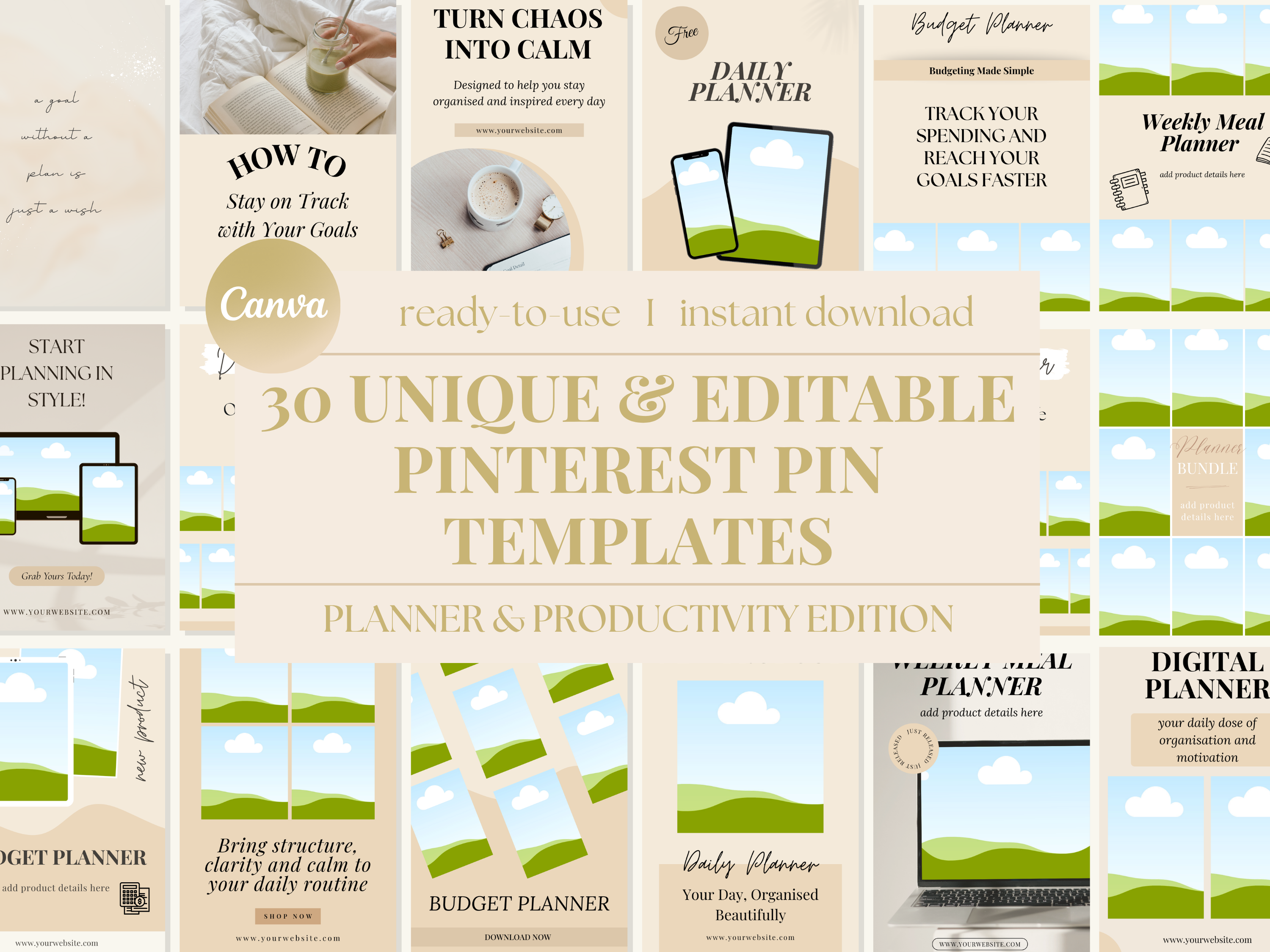 30 Editable Canva Templates for Etsy Sellers & Small Businesses