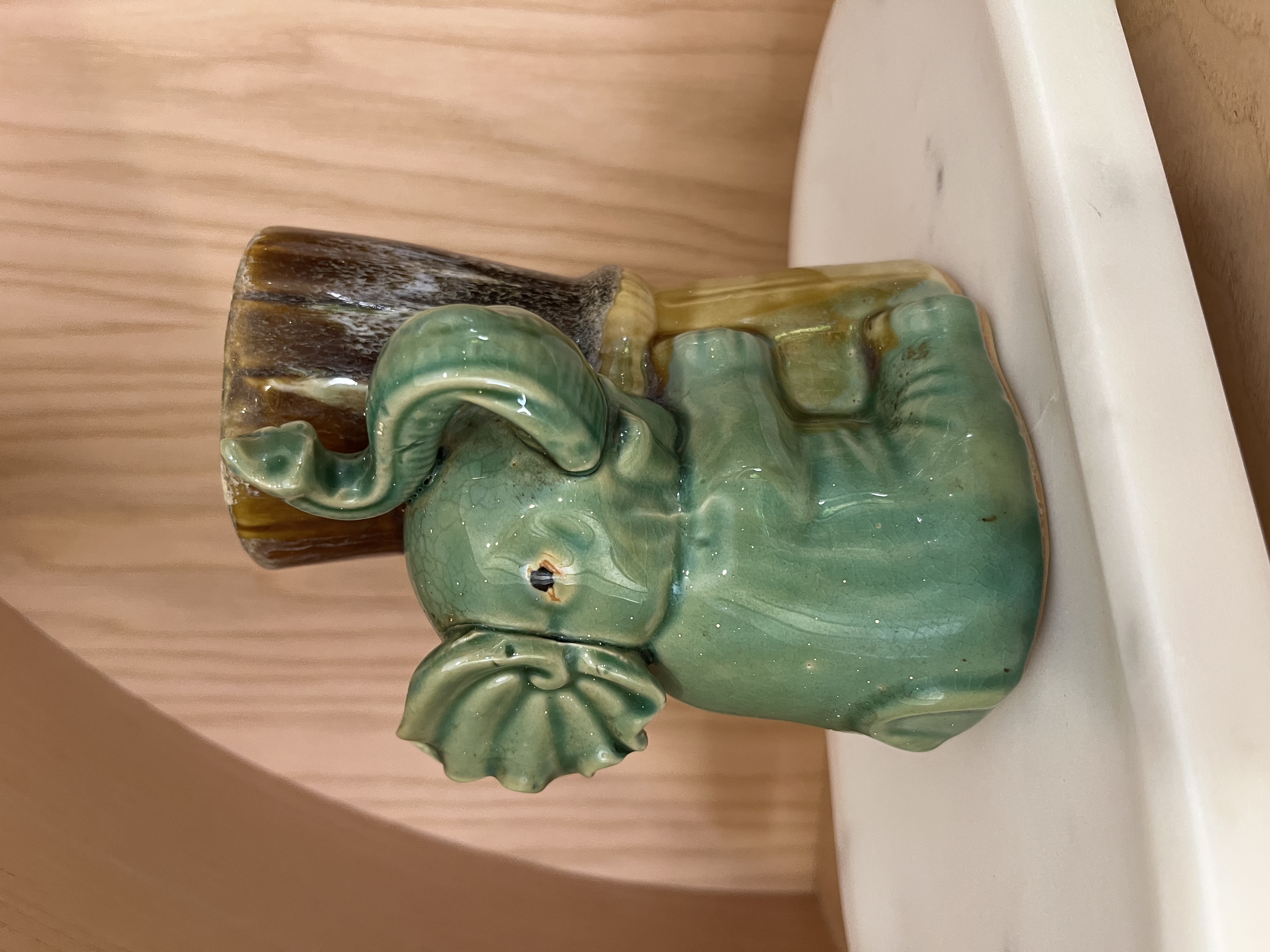 Vintage Ceramic Elephant Planter