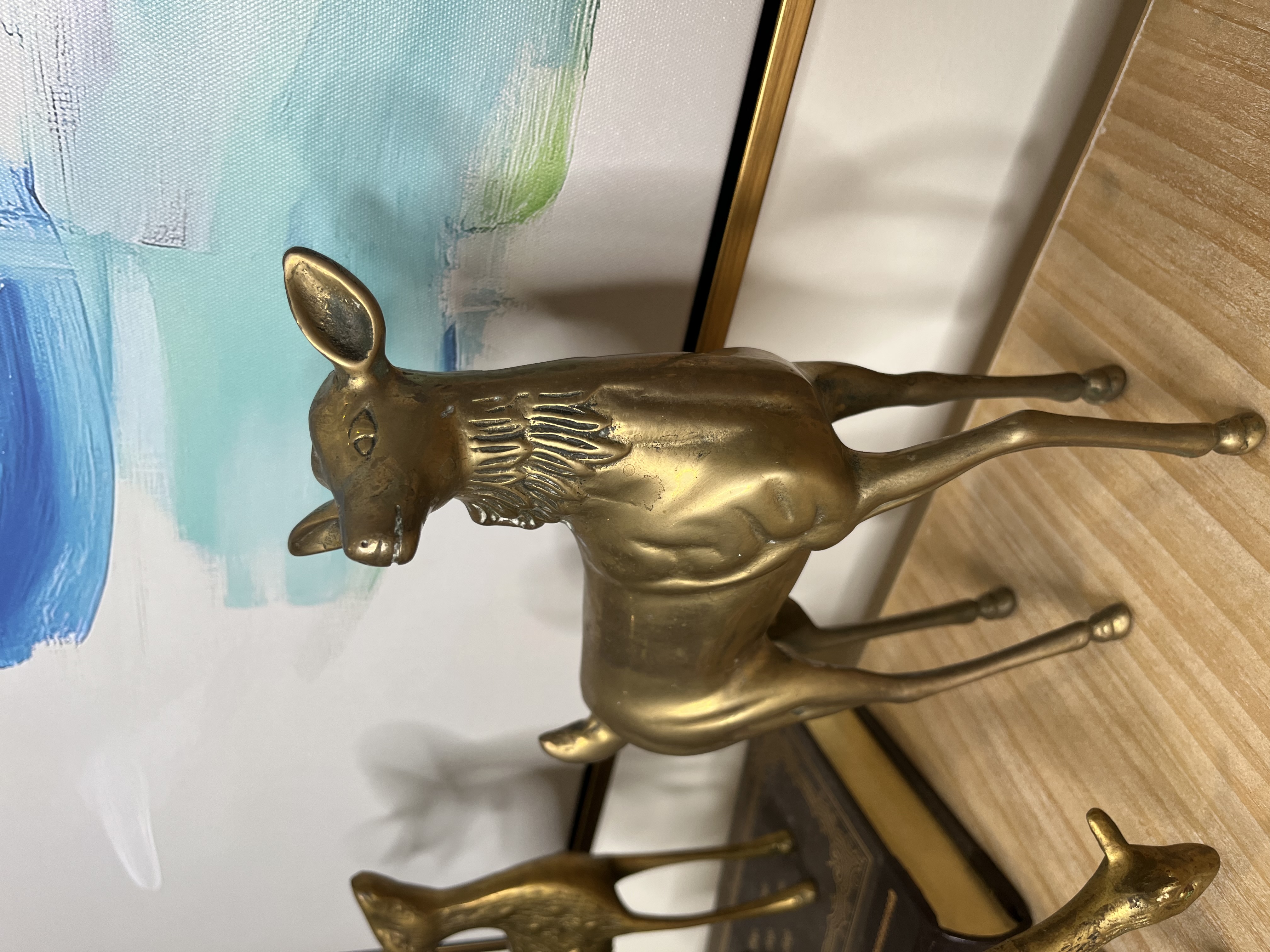 Vintage Brass Deer Figurines