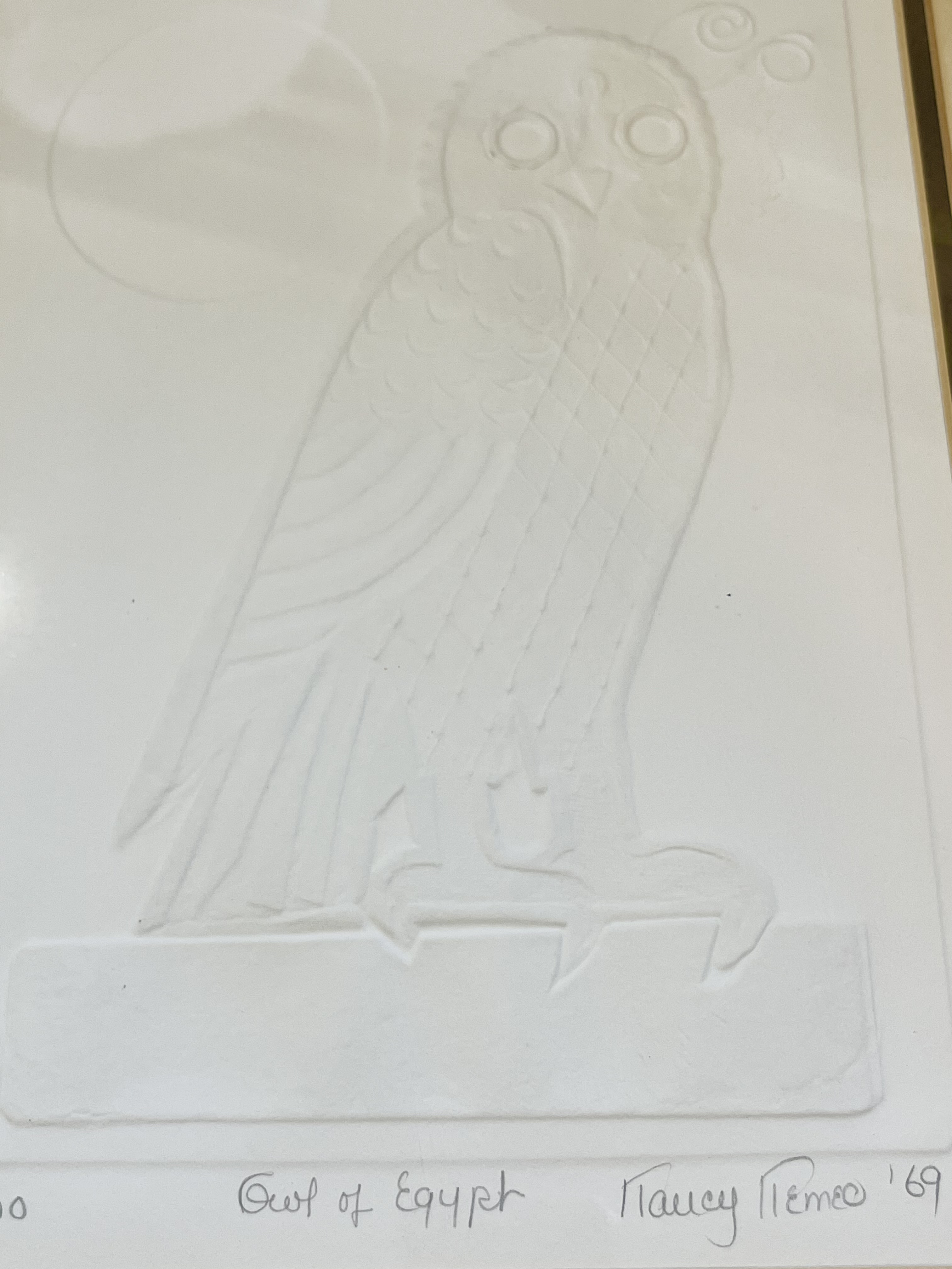 Owl Of Egypt Signed Artwork