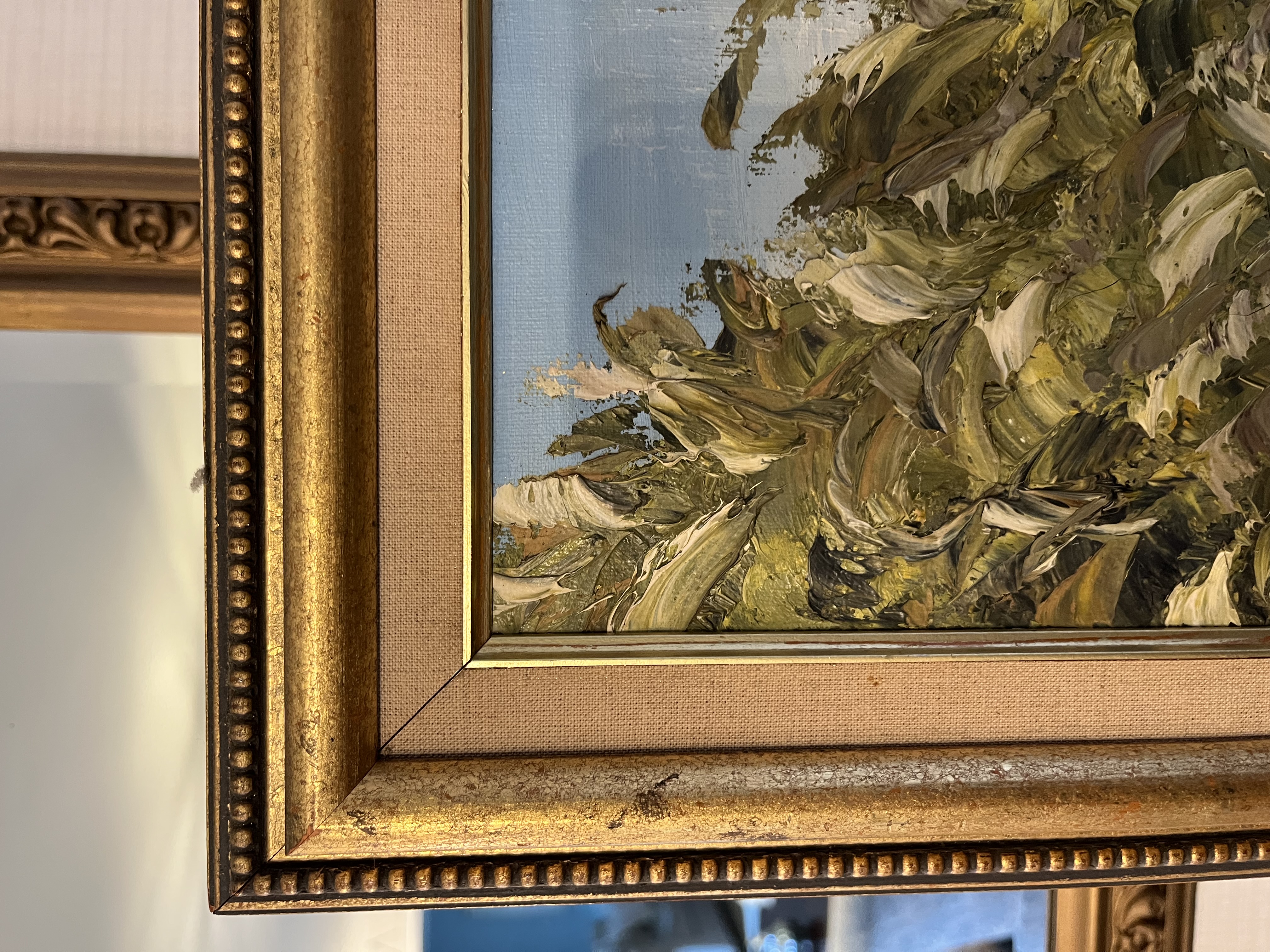 Framed Landscape Oil Painting