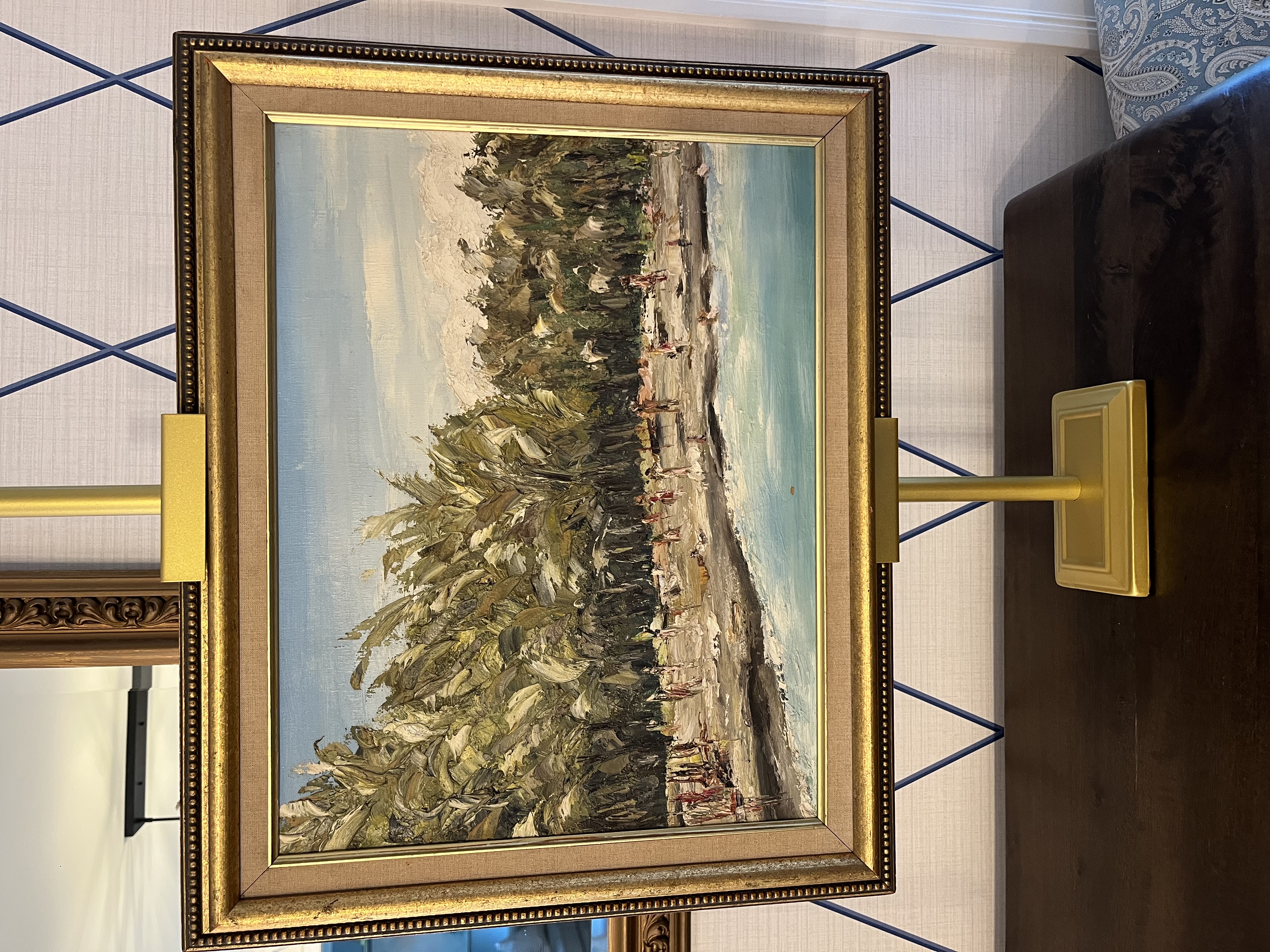 Framed Landscape Oil Painting