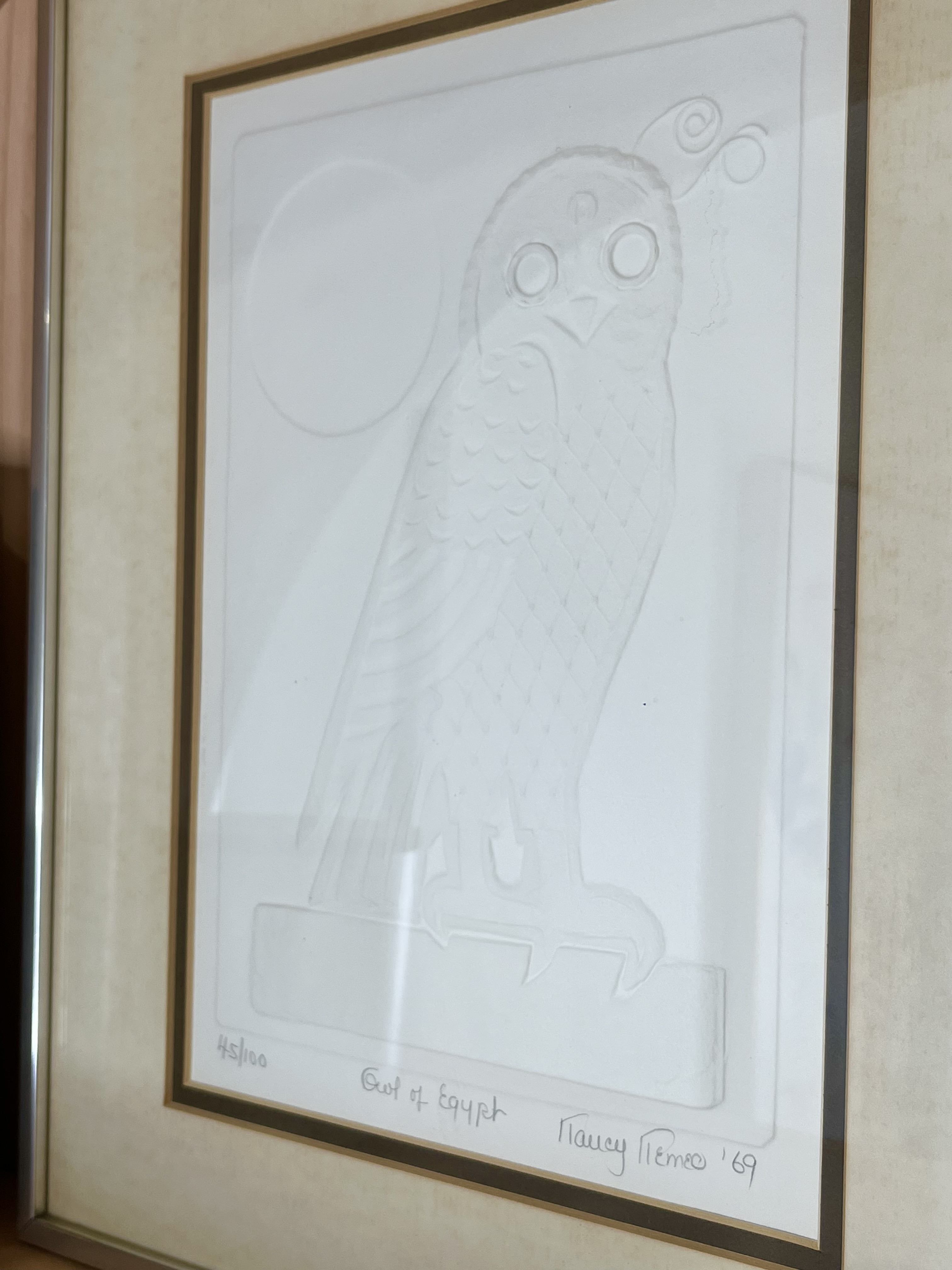 Owl Of Egypt Signed Artwork