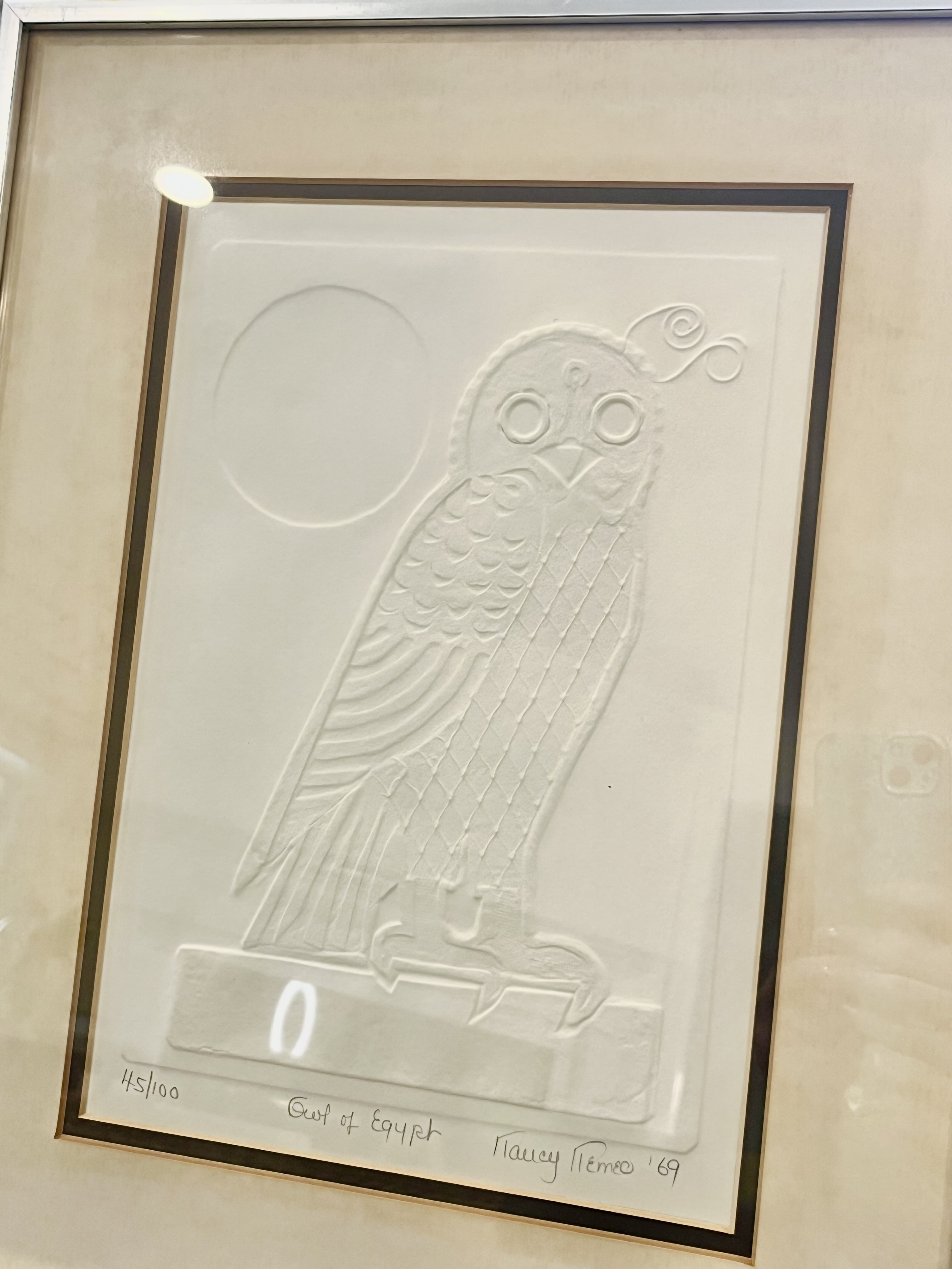 Owl Of Egypt Signed Artwork