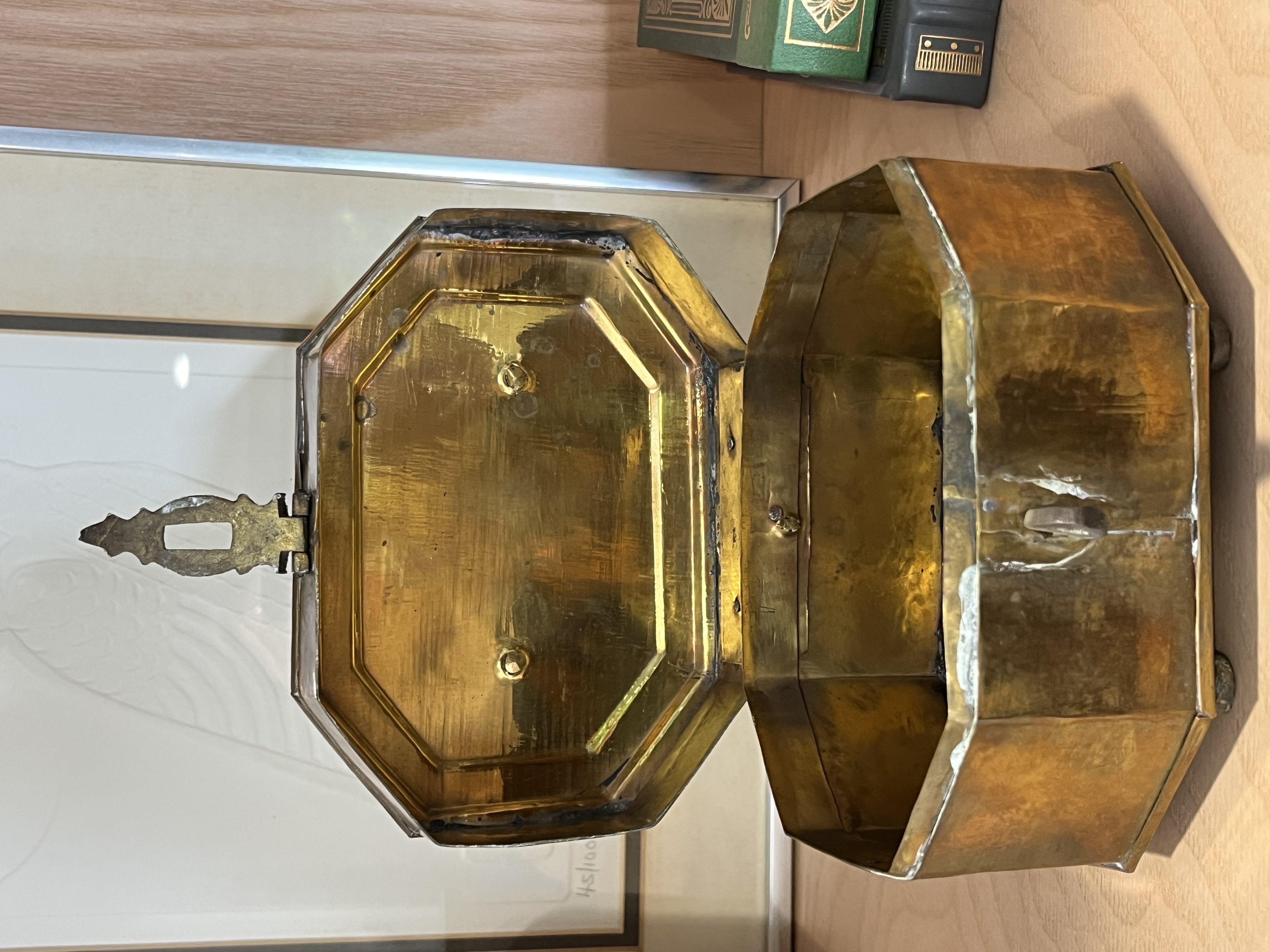 Vintage Brass Footed Trinket Box