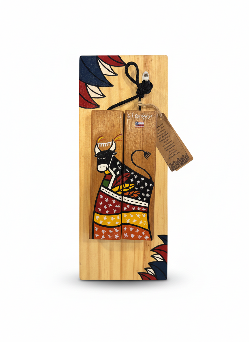 Matraca Grande com Suporte – Bumba Meu Boi Clássico