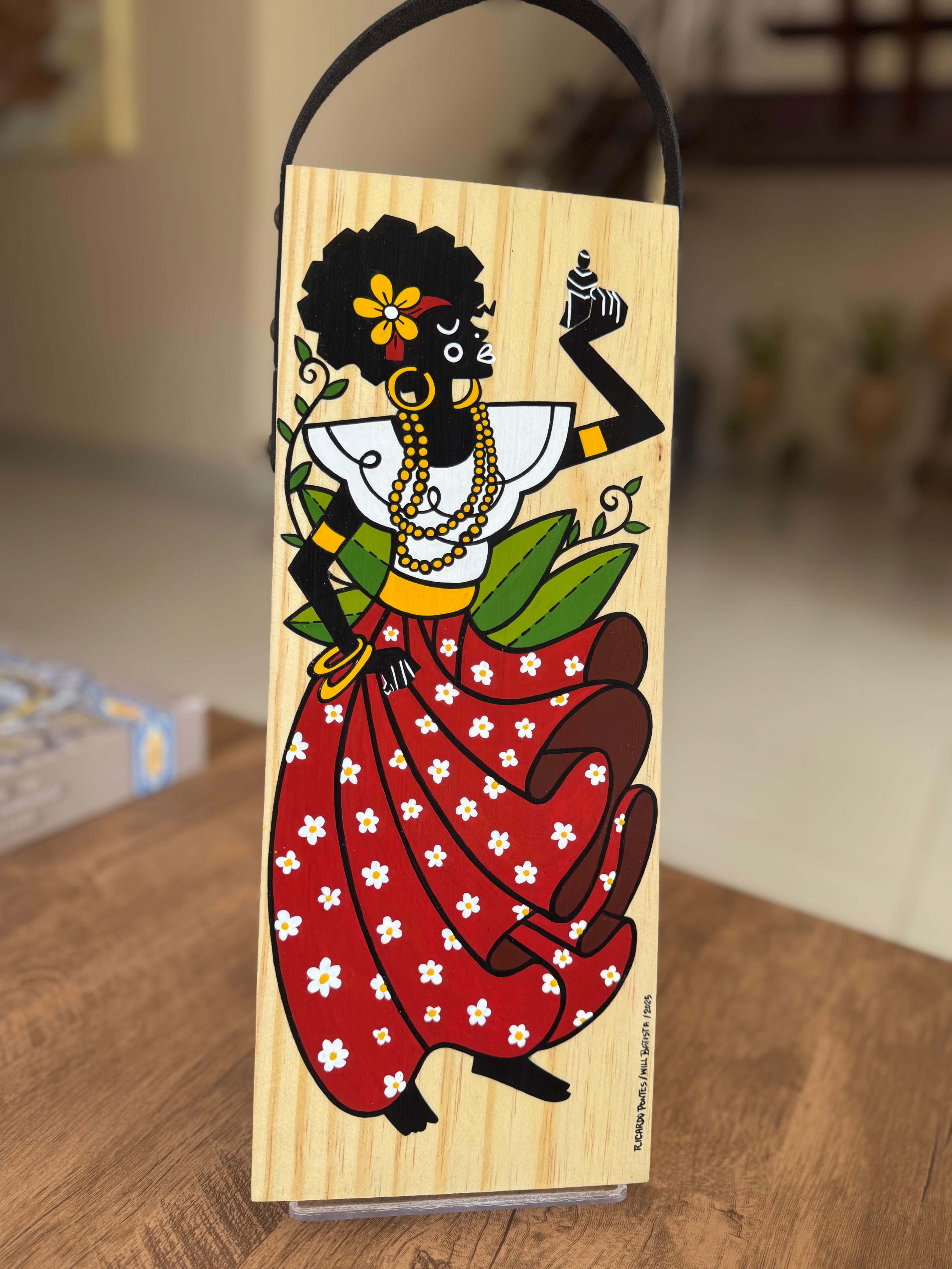 Placa Decorativa Retangular Coreira com alça – 35x14cm