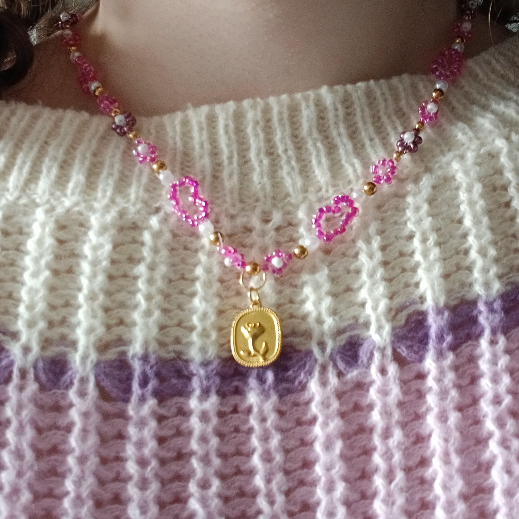 Purple rose Ketting