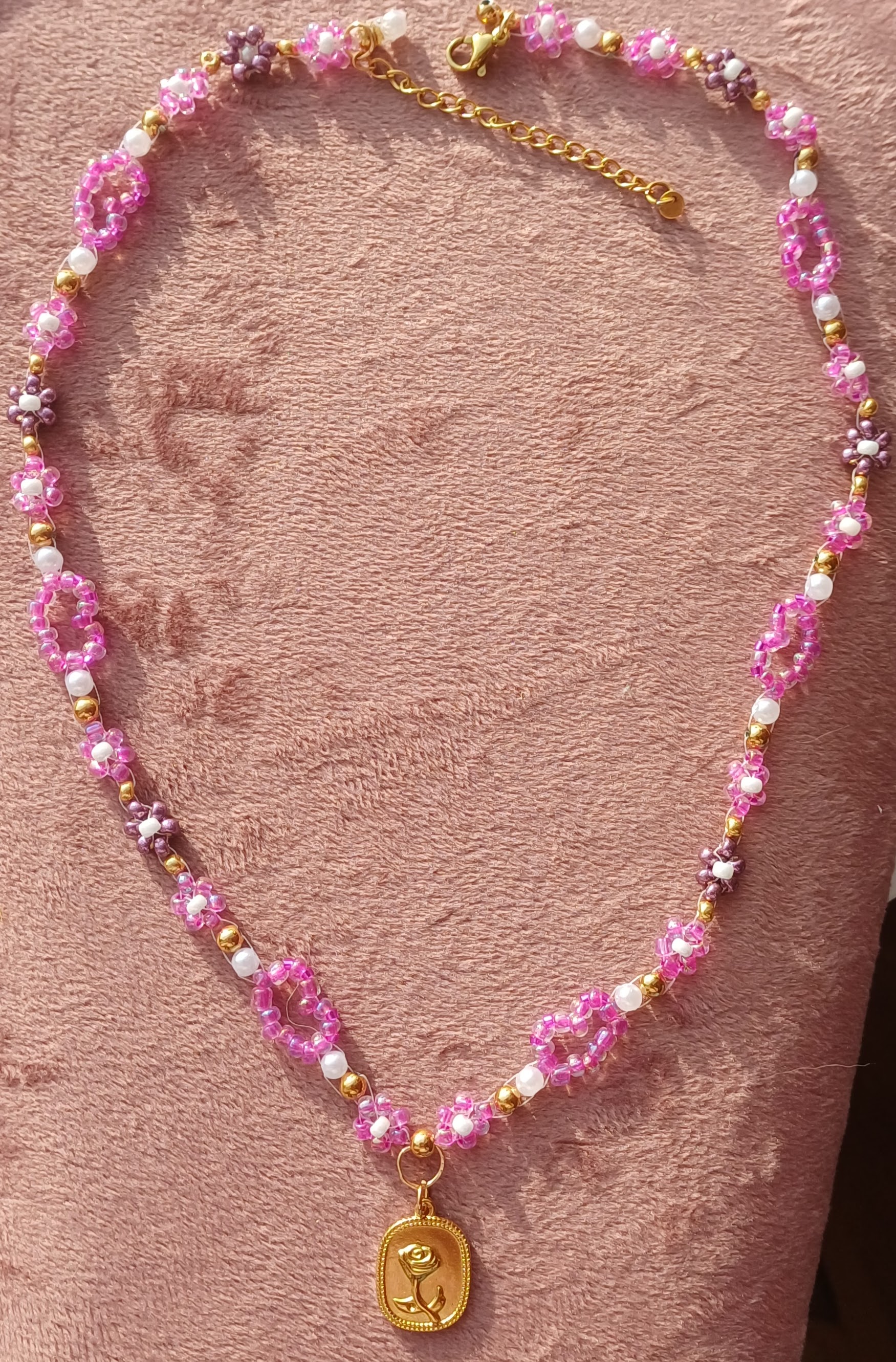 Purple rose Ketting
