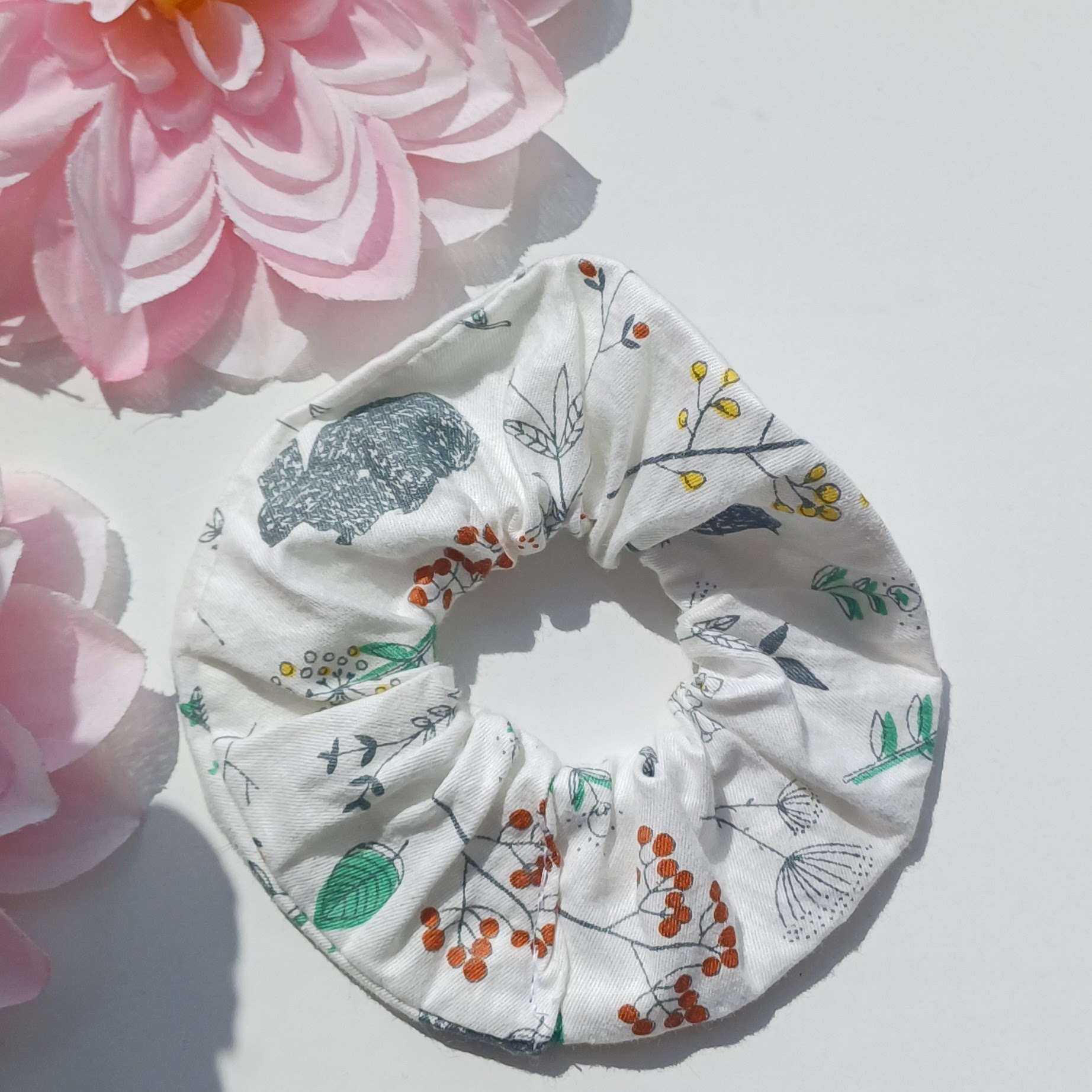 Floral Print Scrunchies