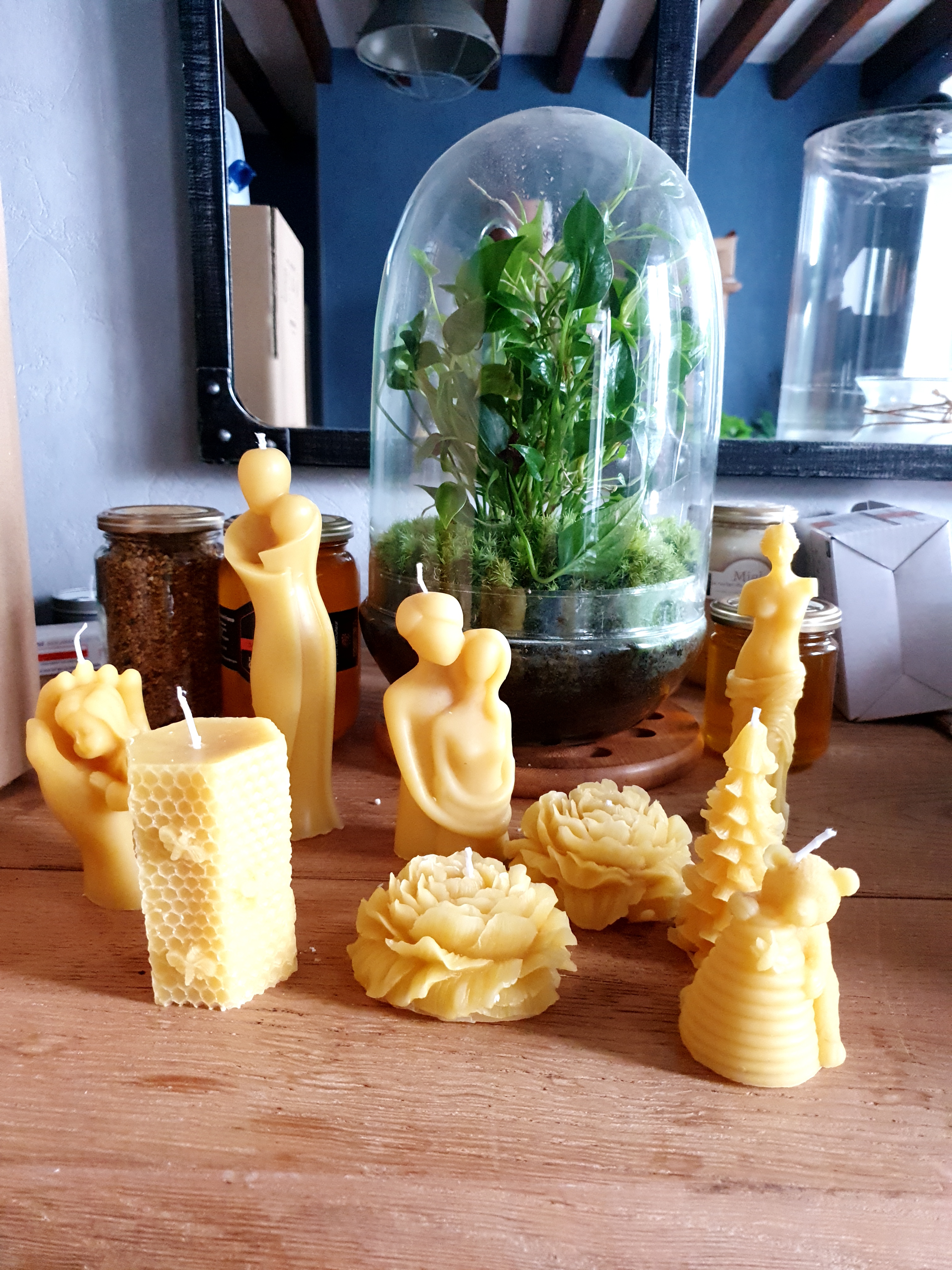 Bougie sapin en cire d’abeille