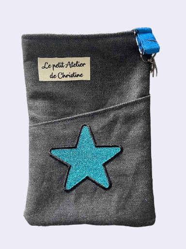 Pochette étoilée en tissu