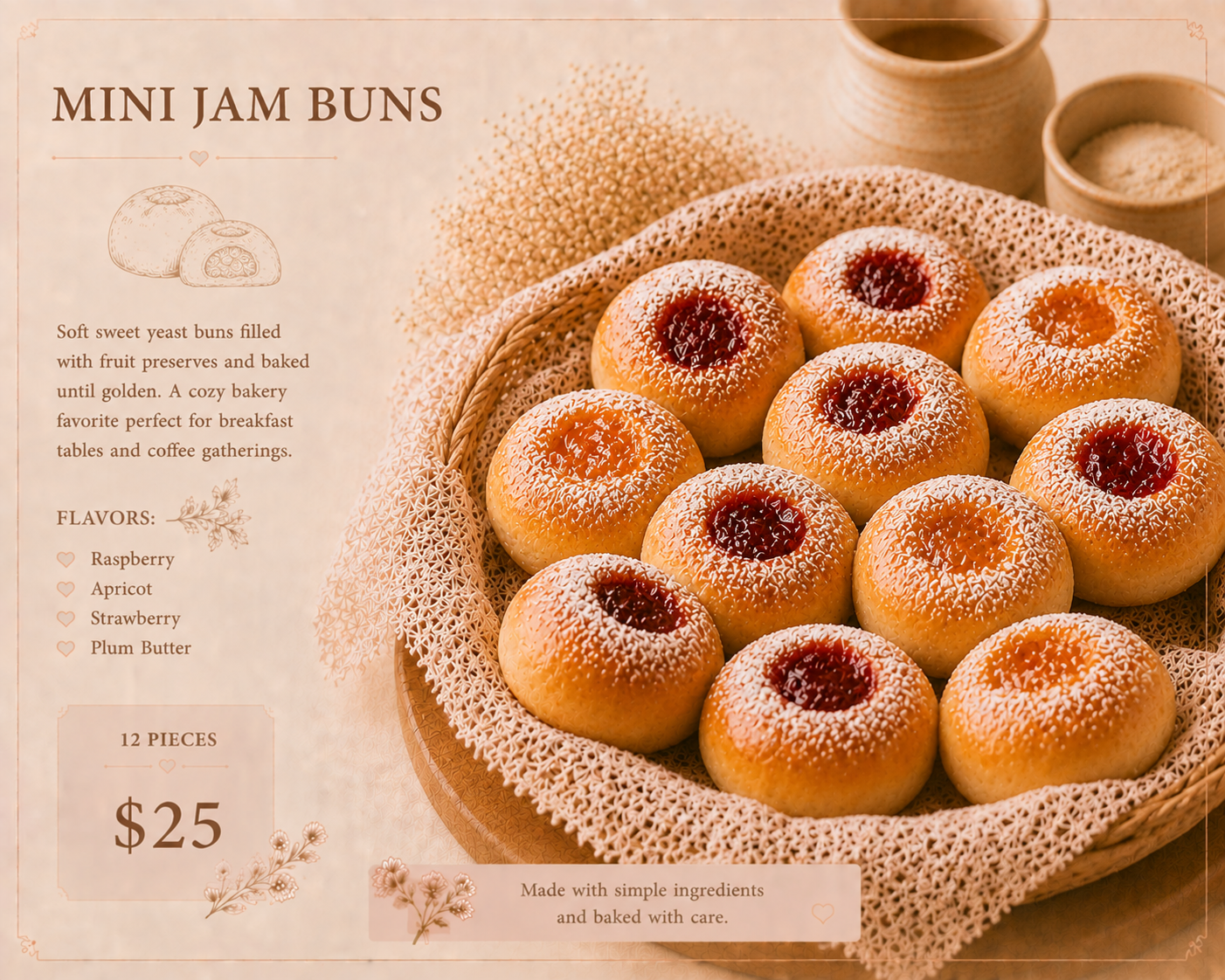 Mini Jam Buns