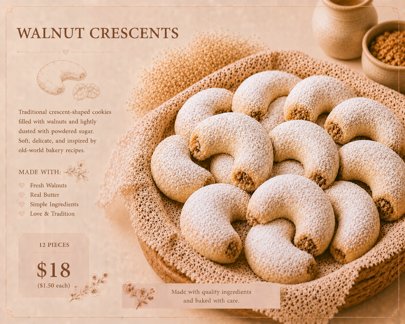 Walnut Crescents