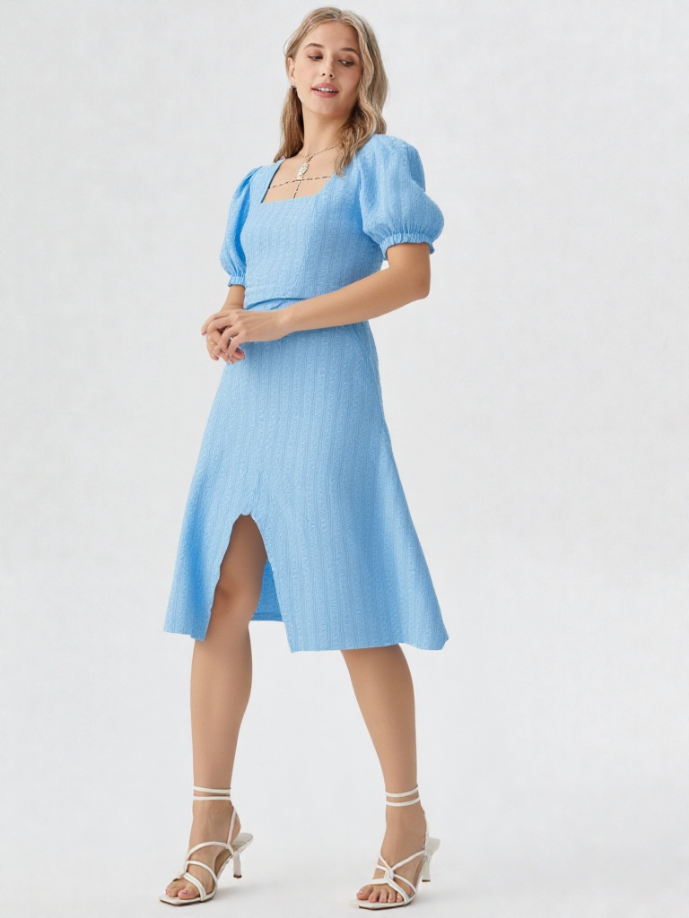 Conjunto Cropped Manga Princesa e Saia Midi