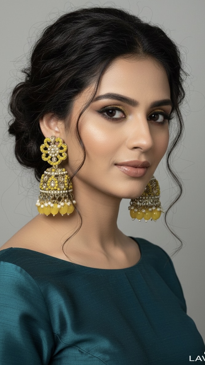 Traditional Kundan Jhumka Earrings