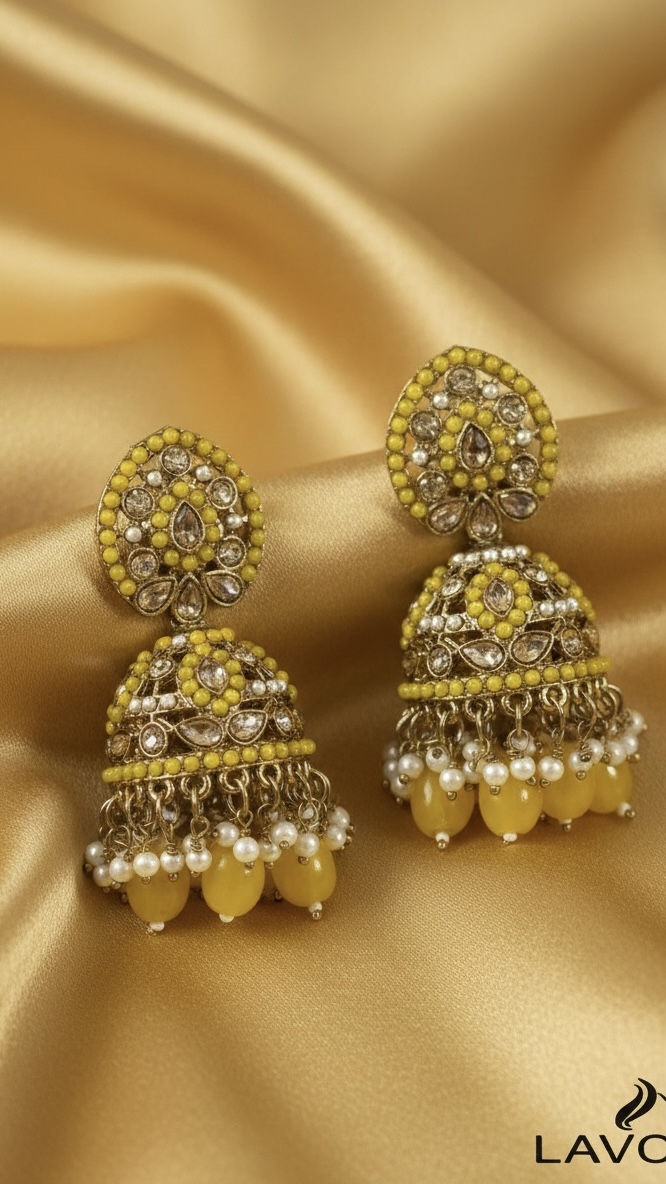 Kundan Jhumka Earrings