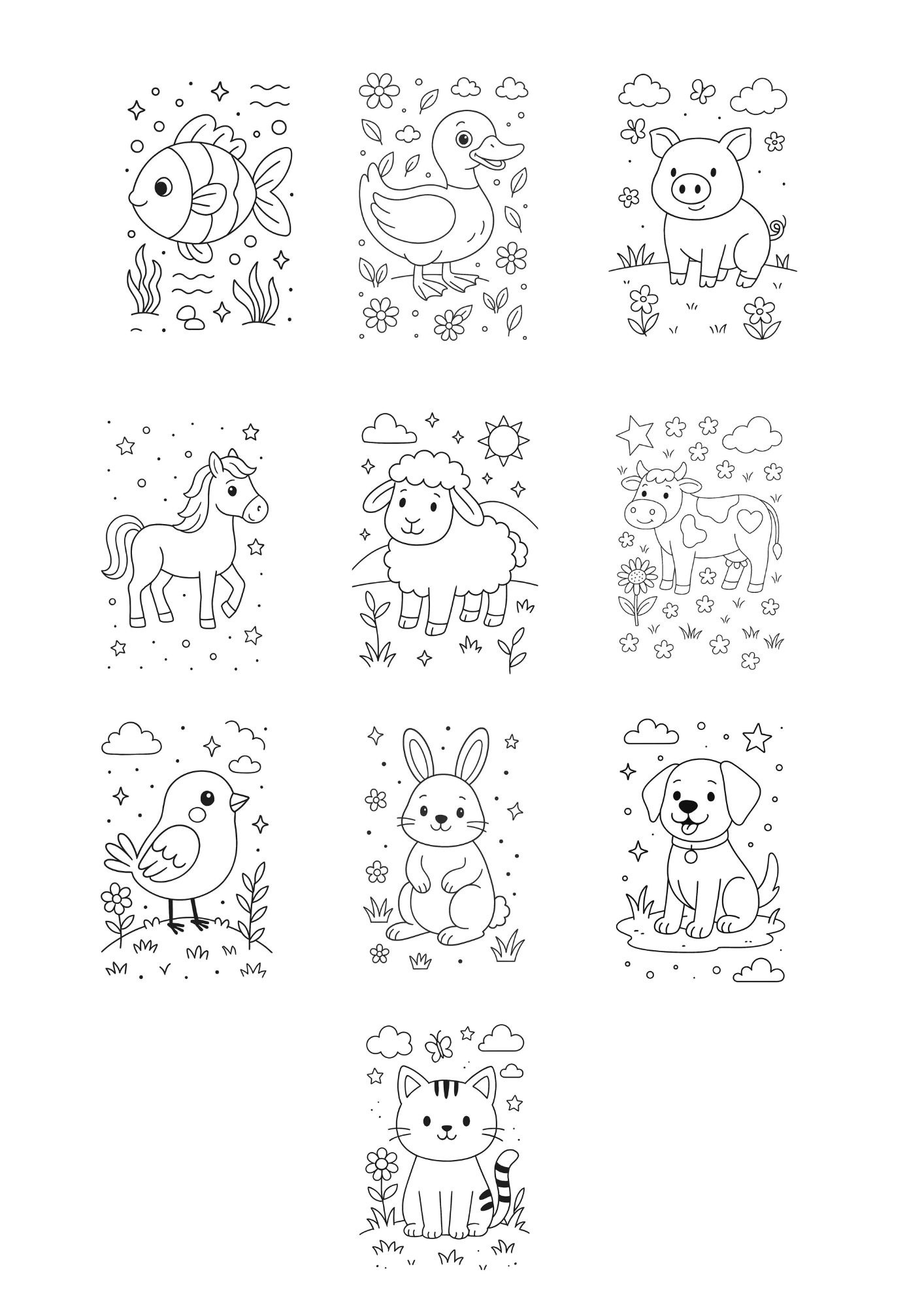  🐾Pack Coloriage Animaux - Les Premiers Compagnons 🐾