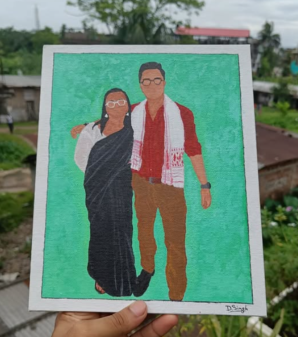 Custom Couple Portrait Painting